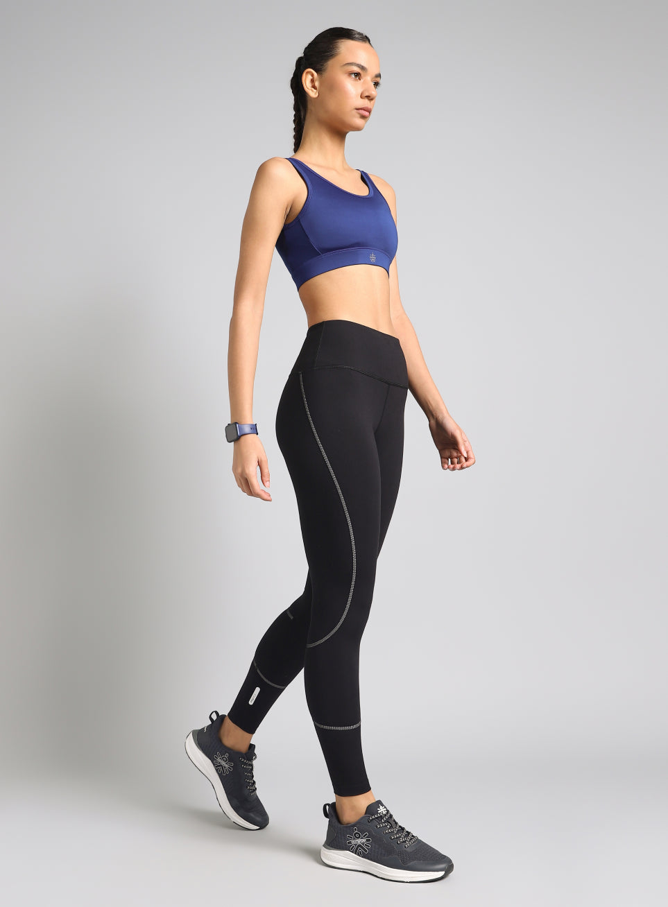 Black Top Shoe Absolute Fit Solid Workout Tights