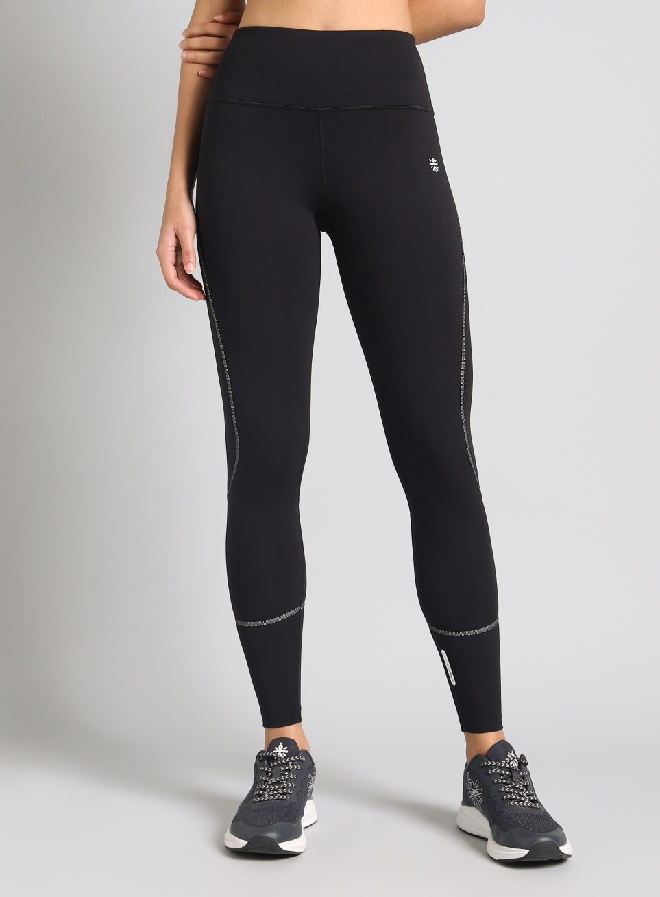 Black Top Shoe Absolute Fit Solid Workout Tights