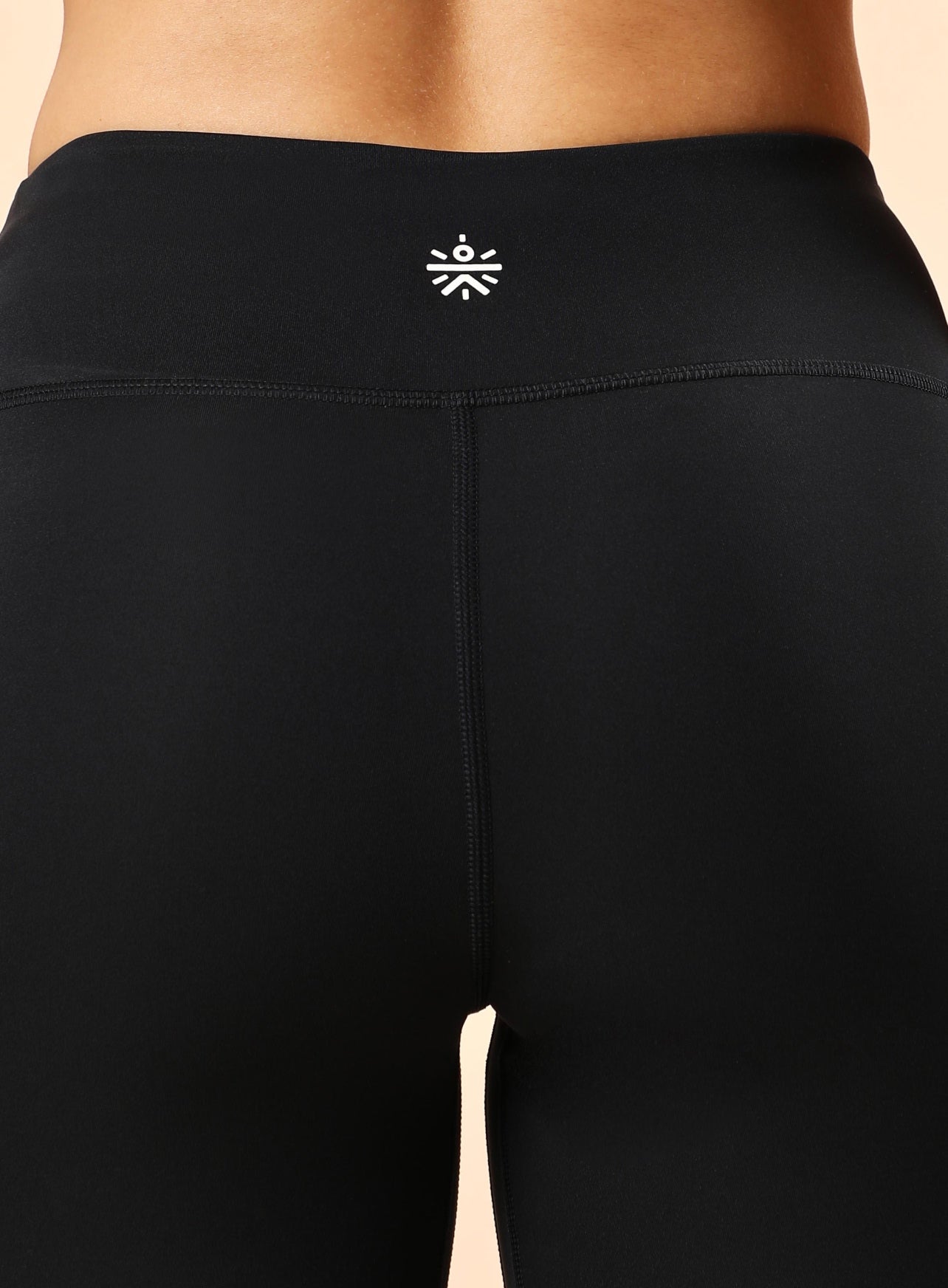 Black Do It All Solid Tights With Pocket