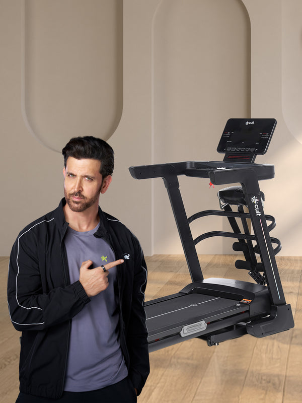 Cult SmartStrideSprint BLDC Motor (6HP Peak) Treadmill with Massager | Max Weight: 140kg | 15 Level Auto Incline (with 6 Months extended warranty)