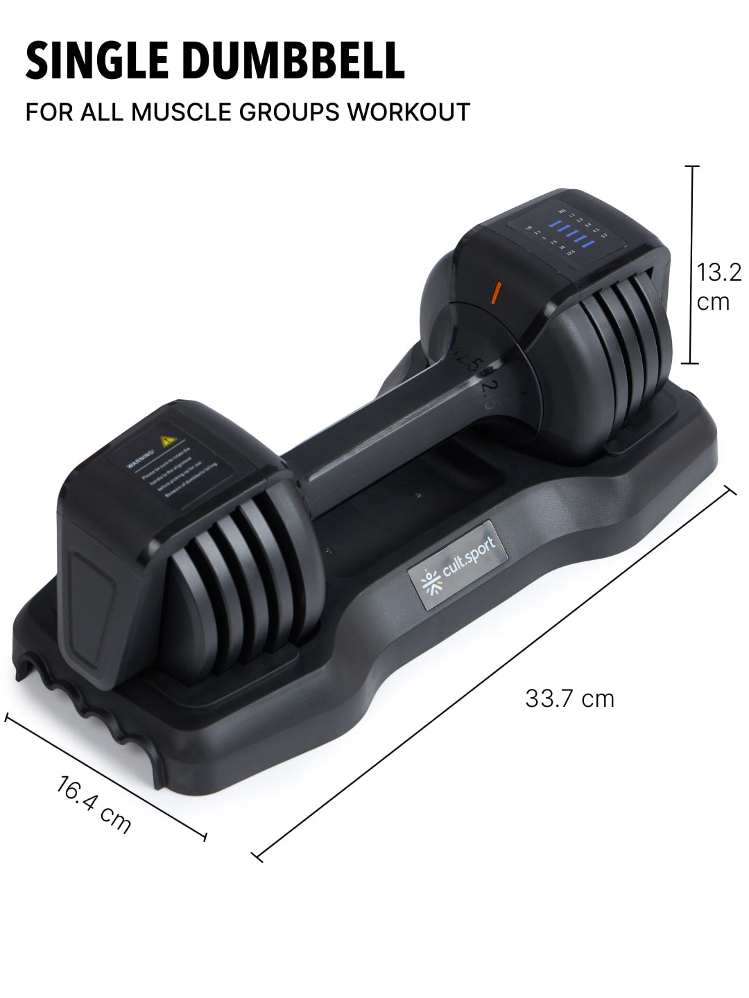 Divo Adjustable Dumbbell (Pack of 1) for Men & Women for Fitness and Home Workout, Adjustable Dumbbell 5.7 KG.(6 months extended warranty only on Cultsport.com)