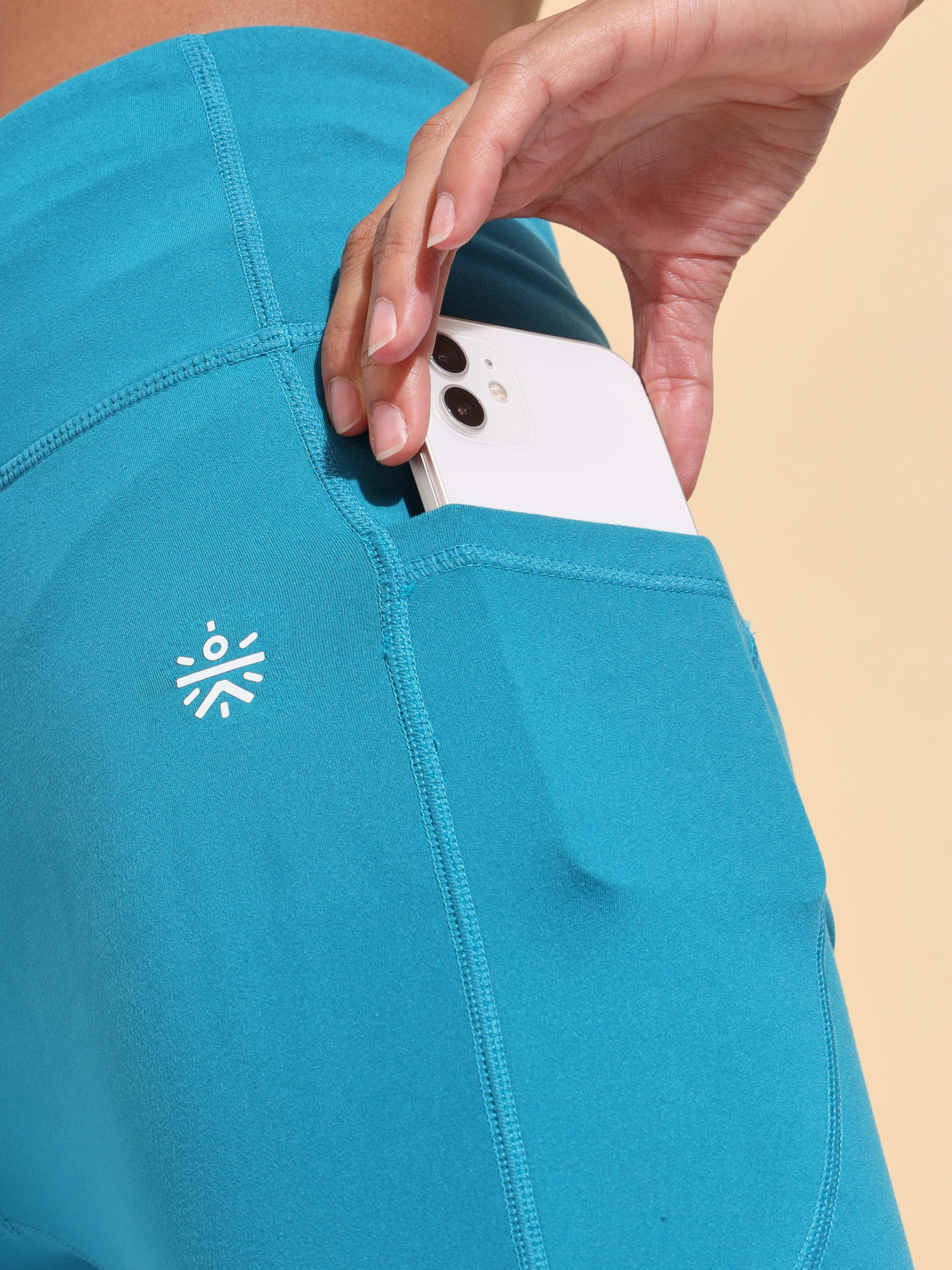 AbsoluteFit Essential Blue Tights With Pockets