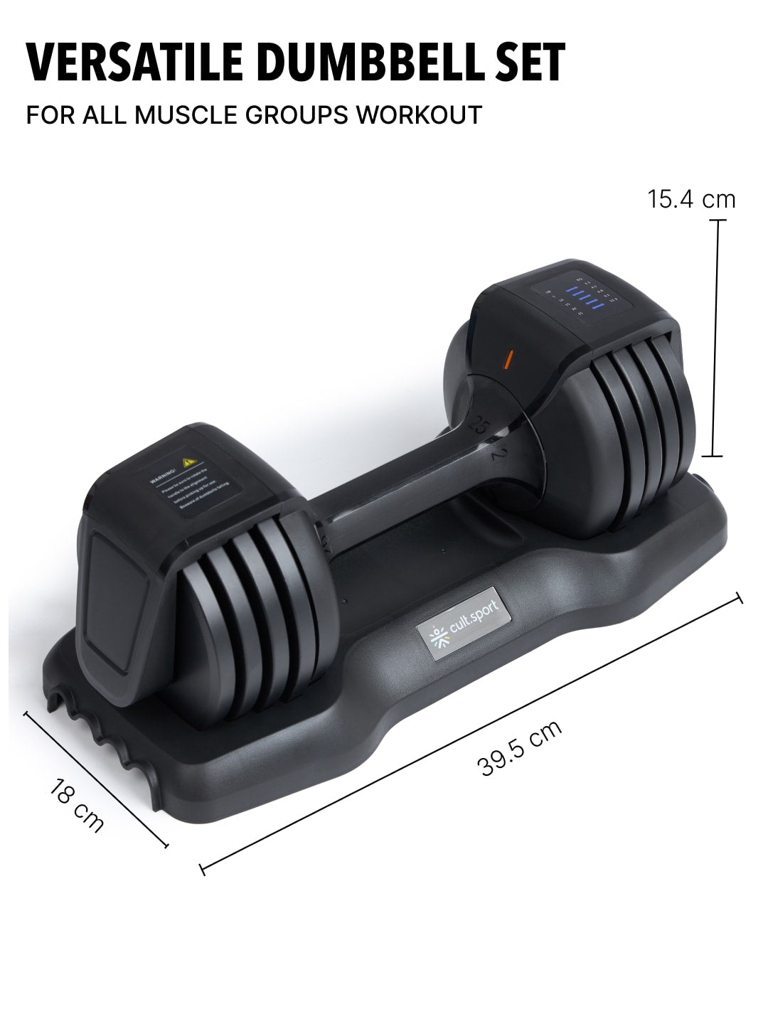 Divo 11.3kg (Pack of 2) Adjustable Dumbbell for Men & Women for Fitness and Home Workout, Adjustable Dumbbell (6 months extended warranty only on Cultstore.com)
