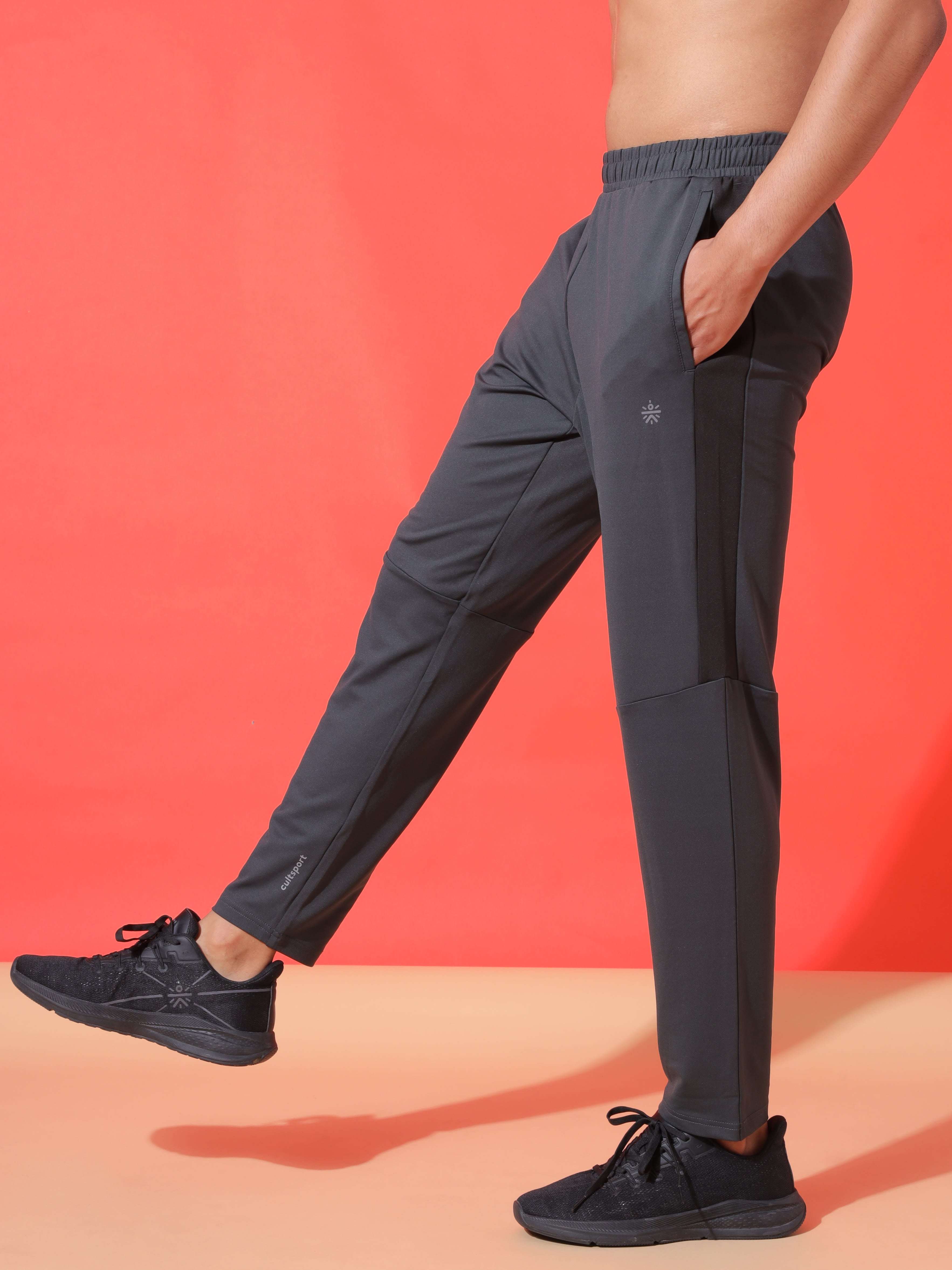 Printed Panel Stretch Trackpants