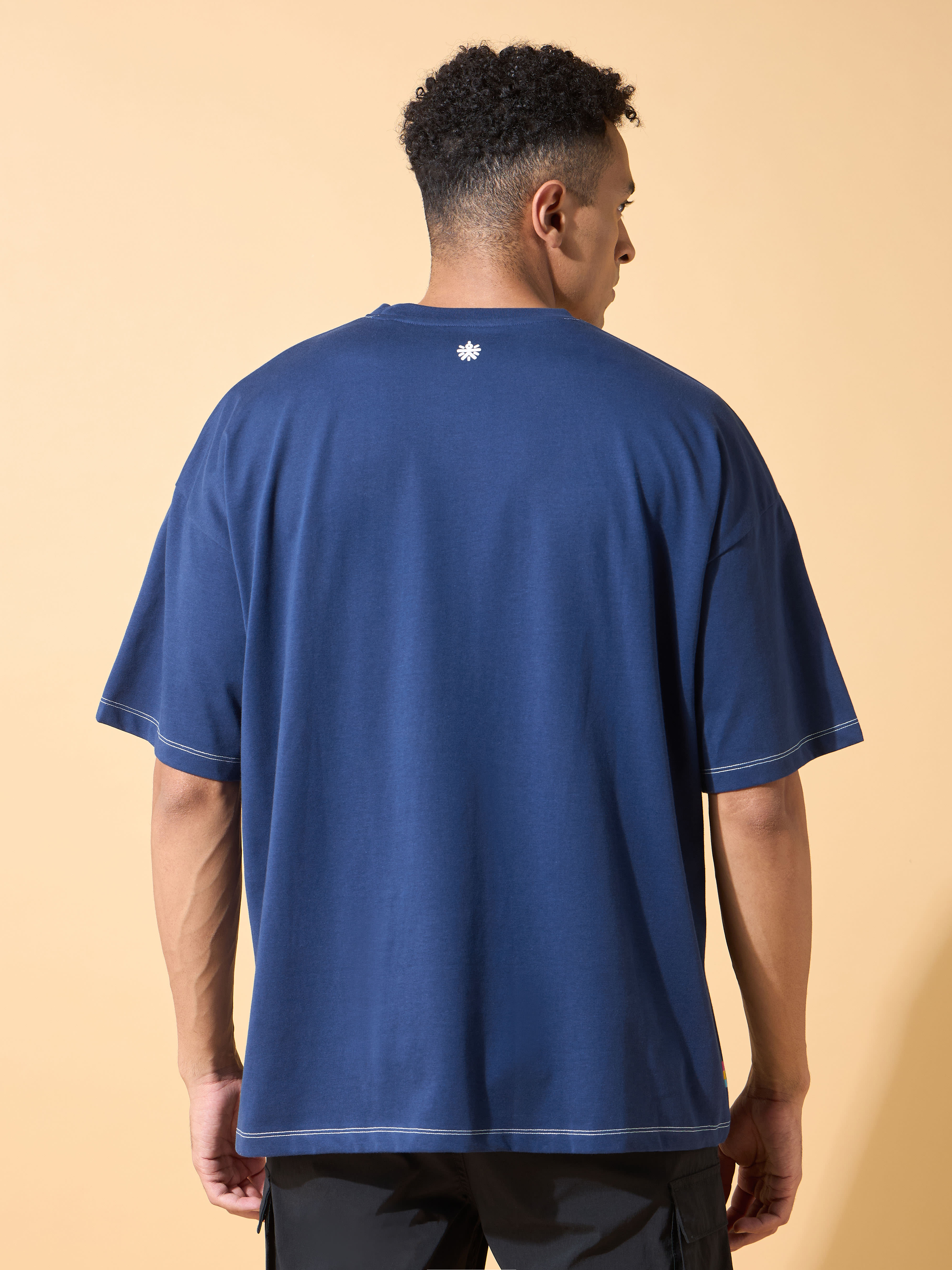 Dynamic Reverse Print Oversized T-shirt