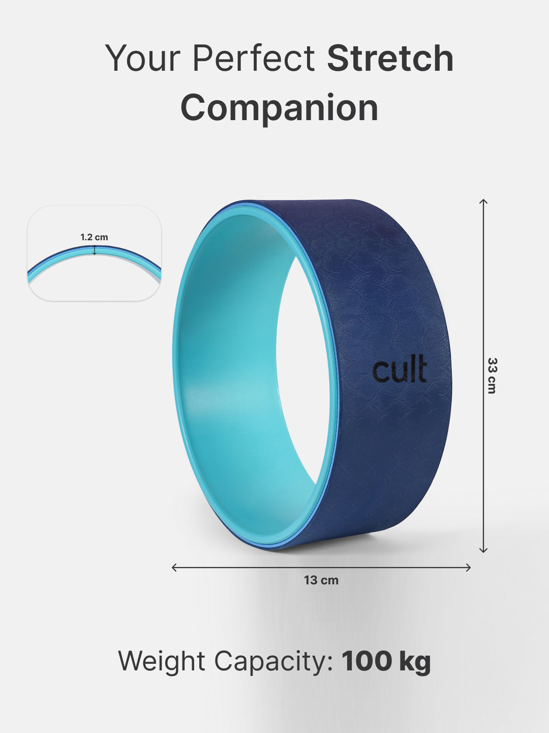 cult Yoga Wheel for Stretching and Balance Blue