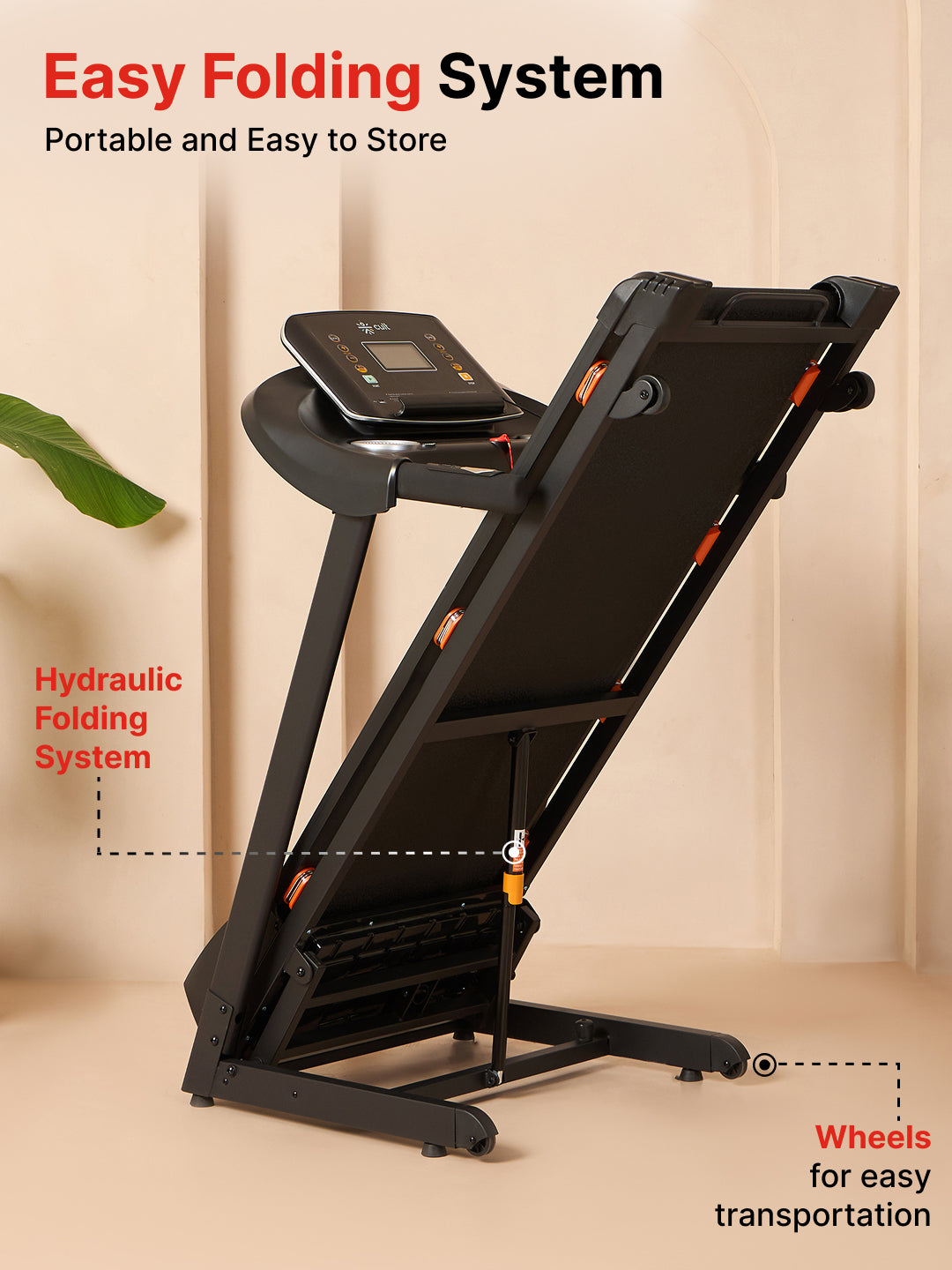 Cultrun S4 4HP Peak Treadmill | 15-level Auto-Incline | Max Weight-120kg | Max Speed-14.8kmph (with 6 months extended warranty)