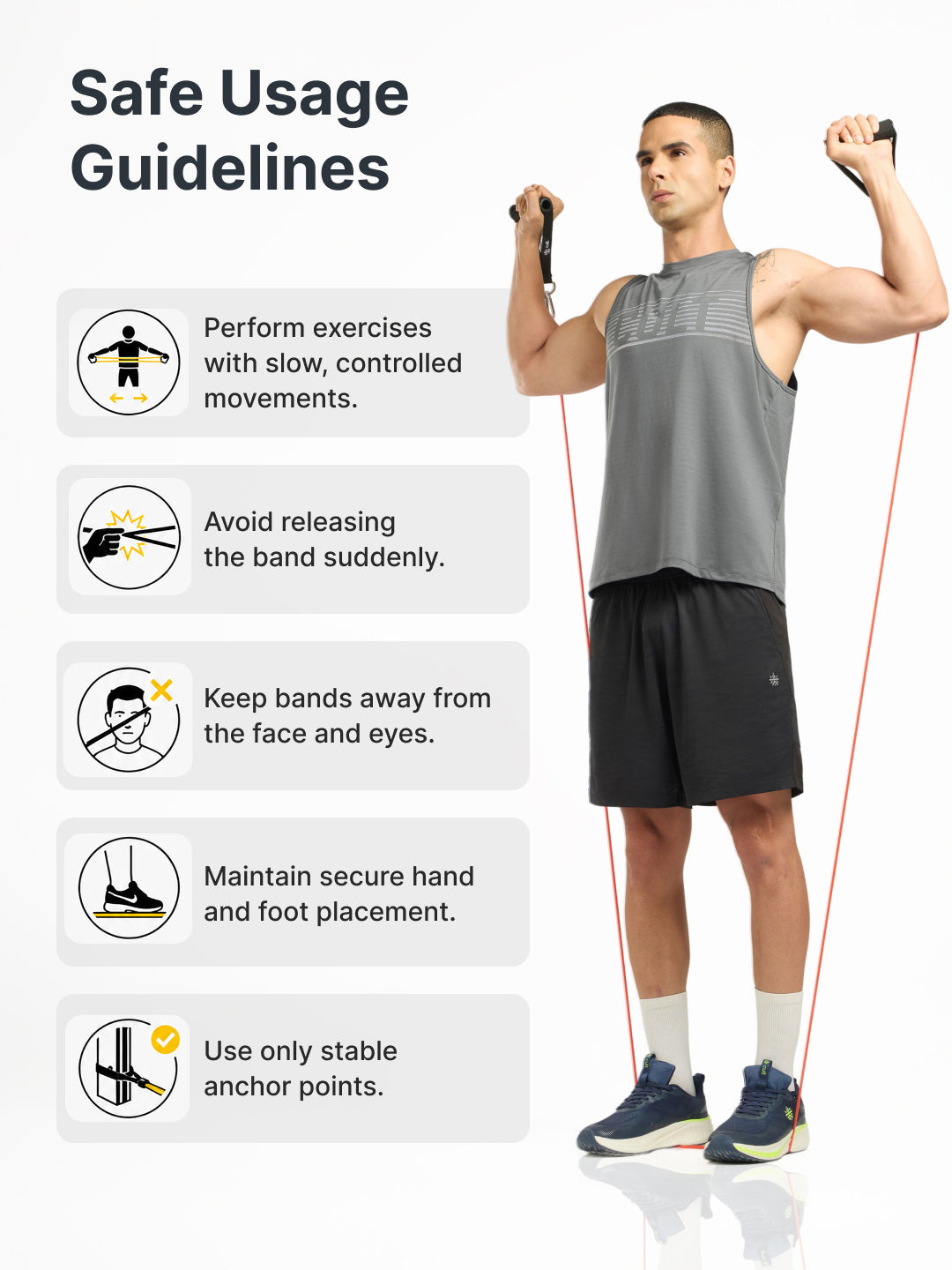 Cult Resistance Band Set of 11 with Handles, Portable Toning Tubes with Door Anchor & Foam Handles Resistance Tube Kit with Bag and Ankle Straps Included