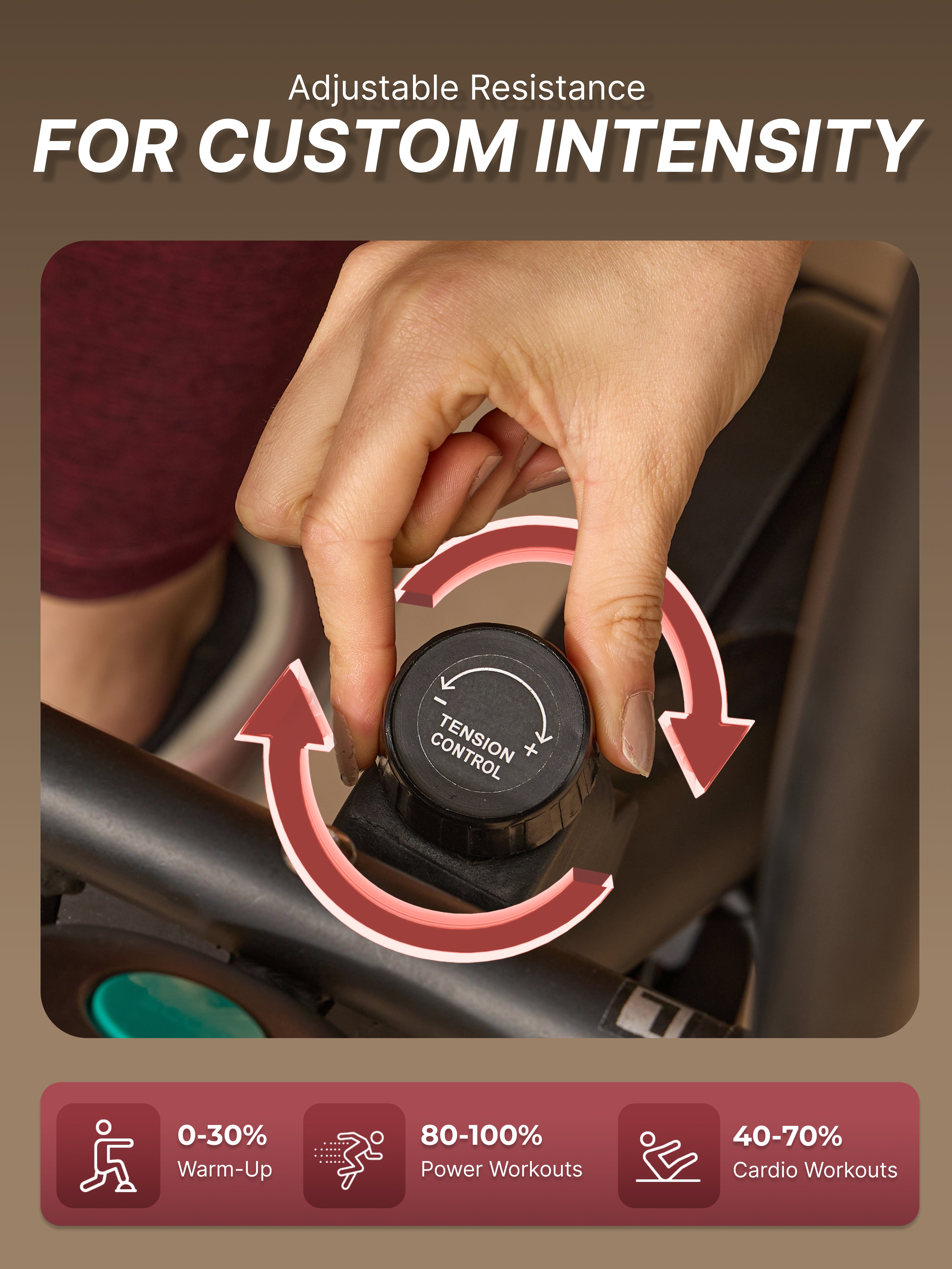 Fitkit Dual Action 2-in-1 Air Bike | Moving & Fixed Handles Exercise Cycle | Adjustable Seat & Anti-Slip Pedals | Direct Resistance | 120 kg Max Weight | Home Use Exercise Bike