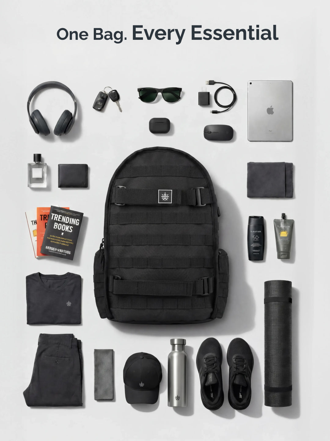 Cult 35L Multi-Compartment Backpack  Gym, Travel and Laptop Backpack with Yoga Mat Holder