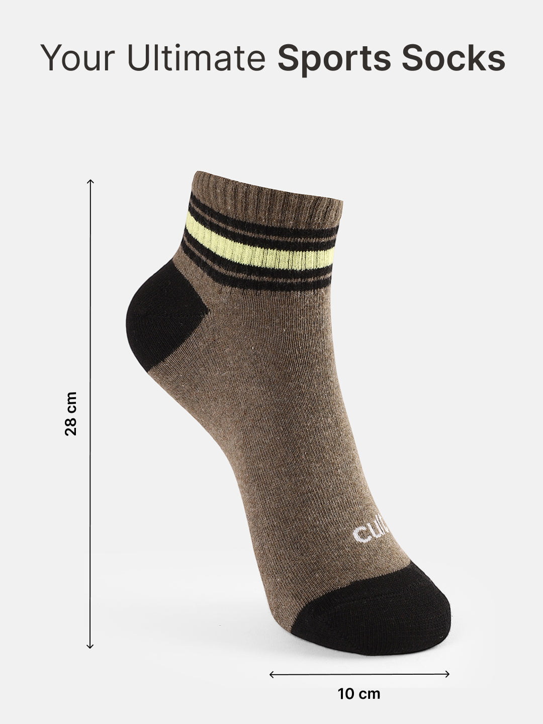 Sports Ankle Length Pack of 3 Olive,Teal & Maroon Patterned Women's Socks