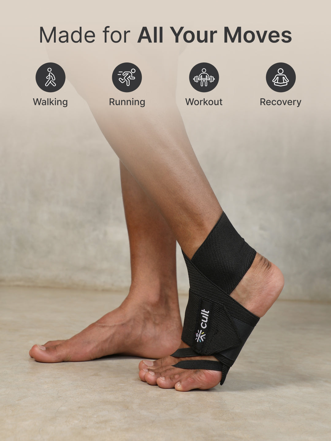 cult Ankle Support Wrap Unisex Black
