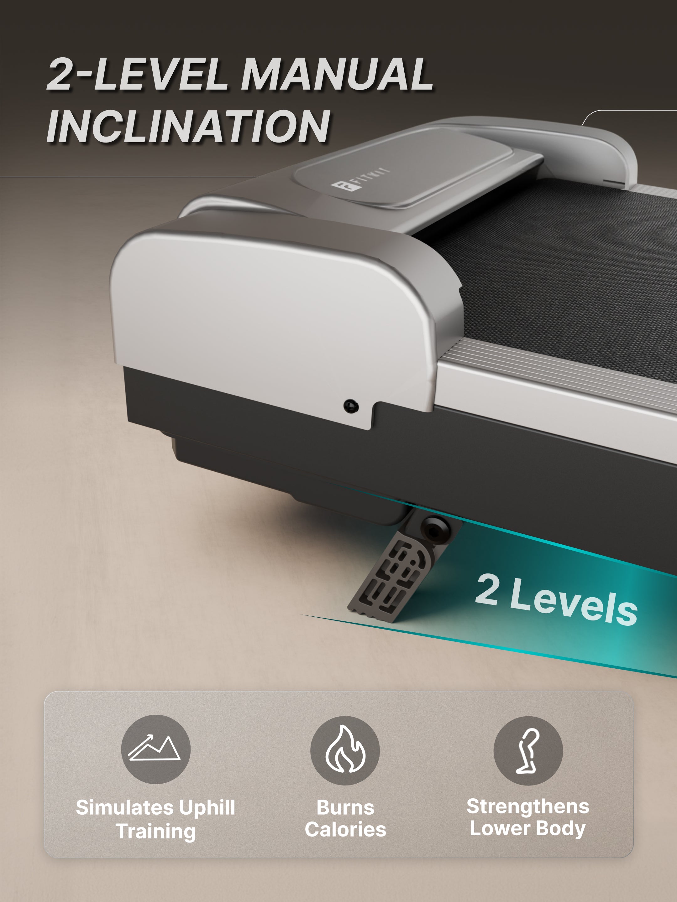 Fitkit by Cult Walking Pad Neo Silver (BLDC 3.5HP Peak Power) Compact & Under Desk BLDC Motor Treadmill | Max Weight: 120kg | Home use with Remote Control (with 6 Months Extended Warranty)