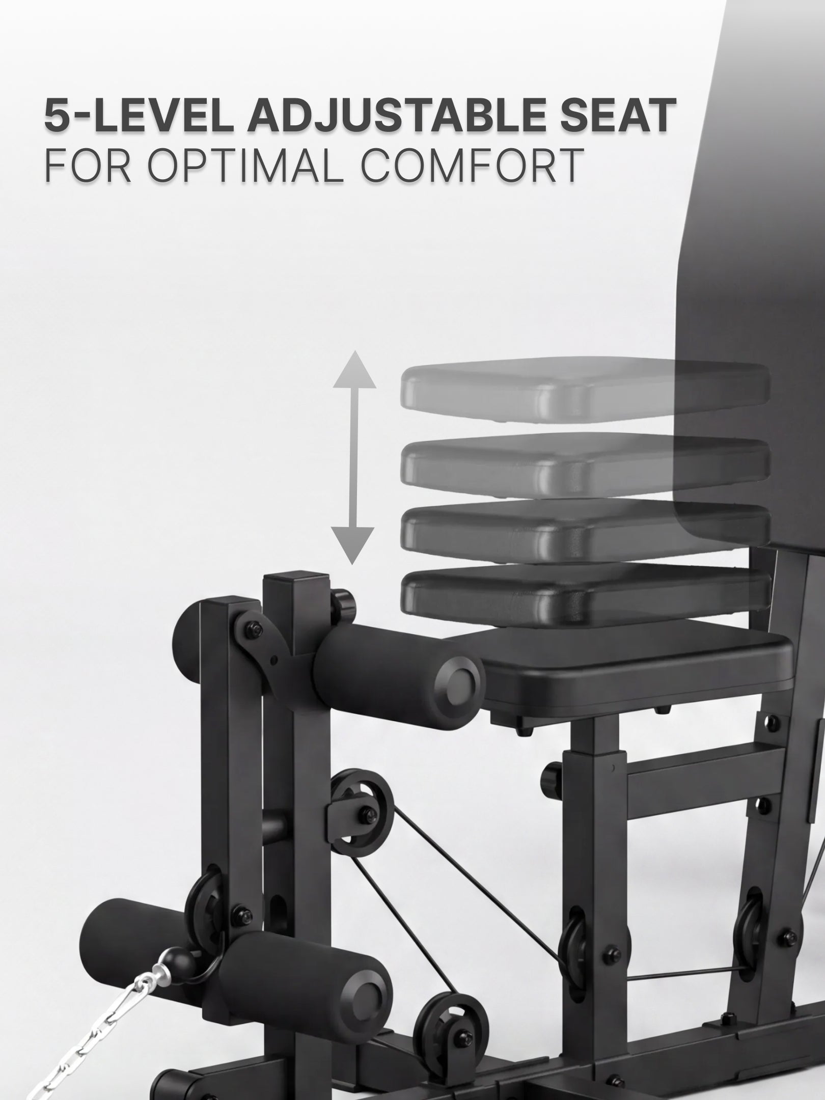 Cult Home Strength Multi Gym Machine | 70 kg Weight Stack | Multi Exercises | High, Mid & Low Pulley | Adjustable Seat | All-in-One Home Gym Equipment for Full Body Strength Training