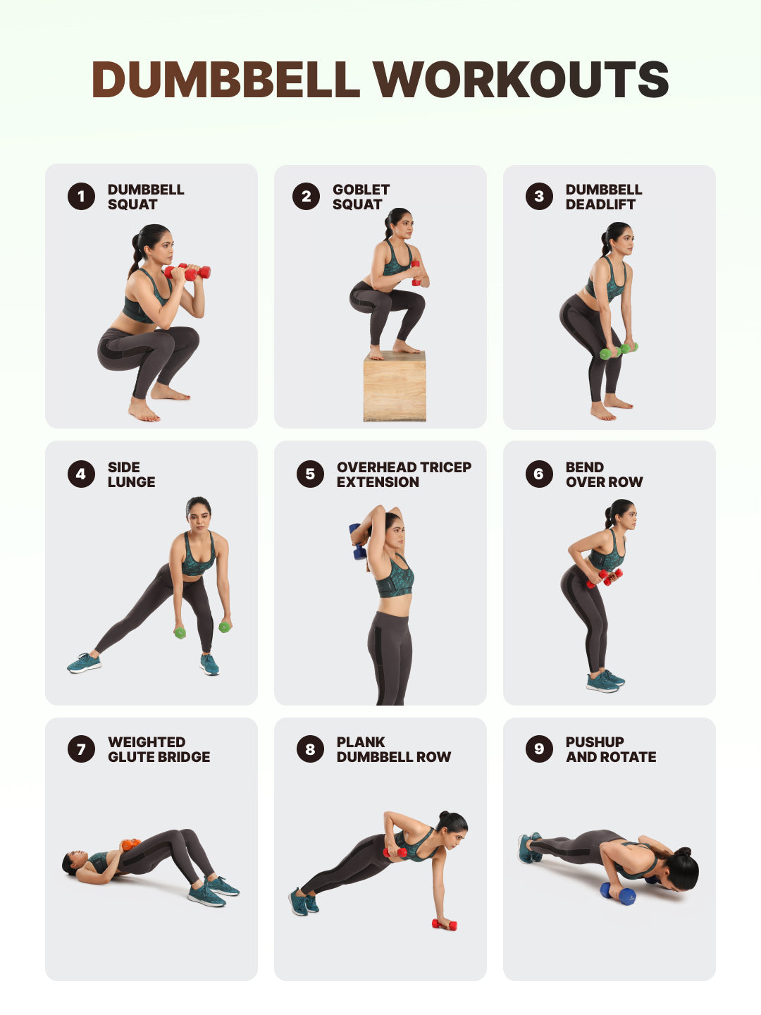 Cult 4KGx2 Vinyl Dumbbells For Home & Gym Exercises (Green)