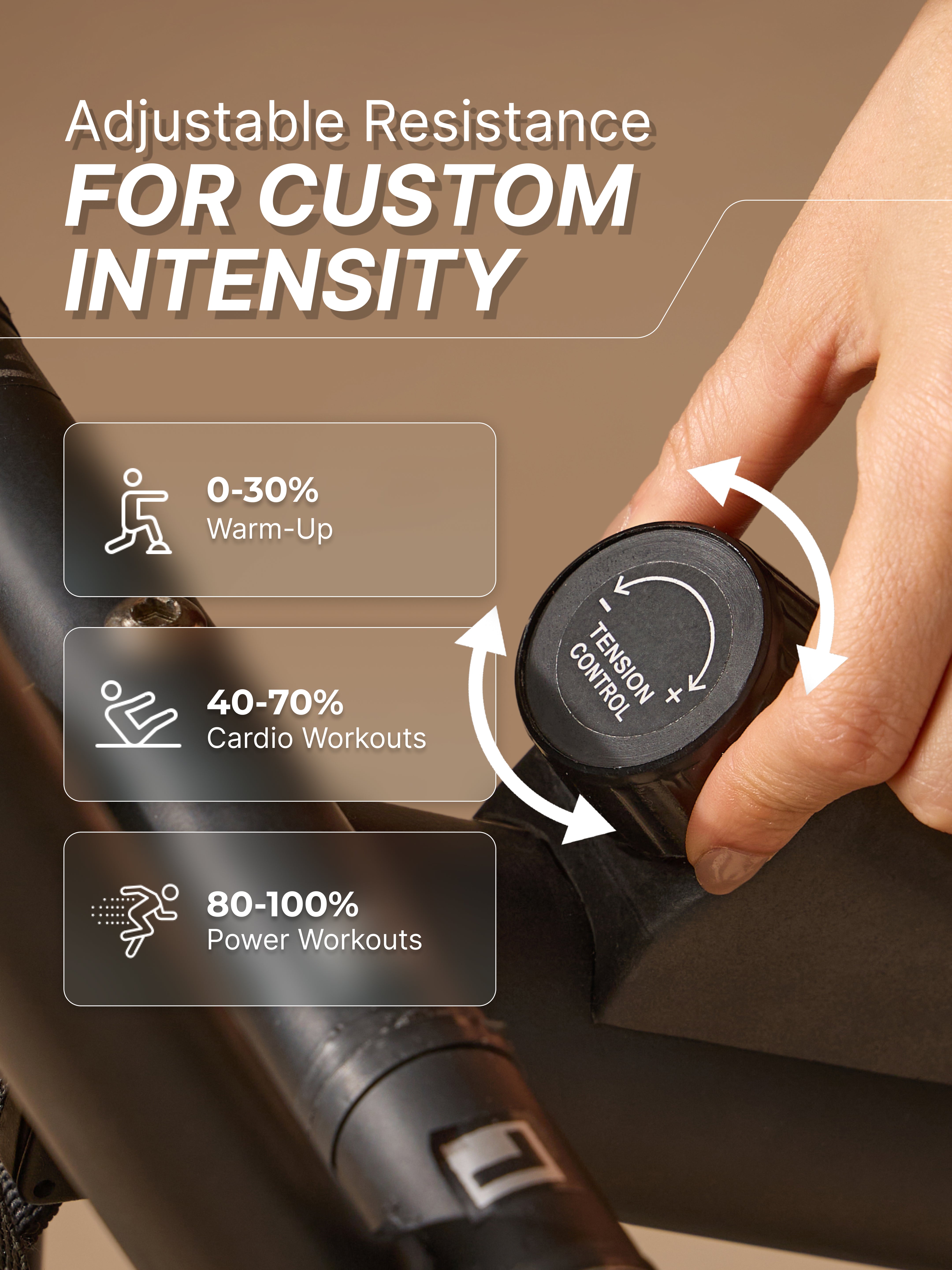 Fitkit Dual Action 2-in-1 Air Bike | Moving & Fixed Handles Exercise Cycle | Adjustable Seat & Anti-Slip Pedals | Direct Resistance | 120 kg Max Weight | Home Use Exercise Bike