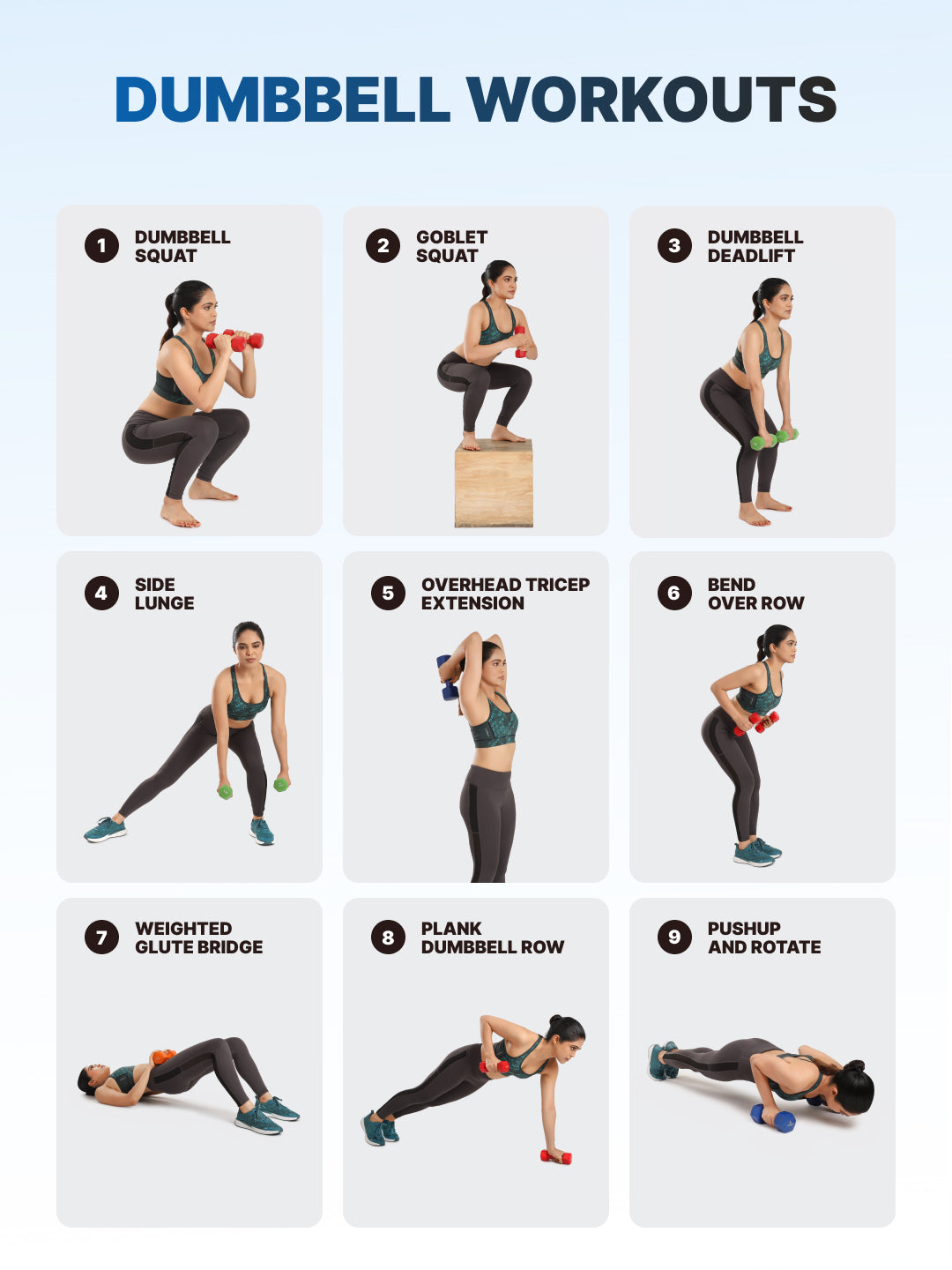 Cult 5KGx2 Neoprene Dumbbells For Home & Gym Exercises (Blue)