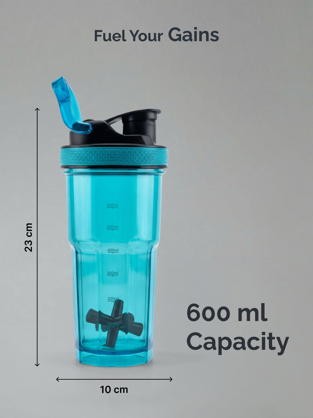 CULT FrostBlend Shaker Bottle, Premium Leak-Proof Multipurpose Shaker for Workout & Daily Use (Blue 600ml)