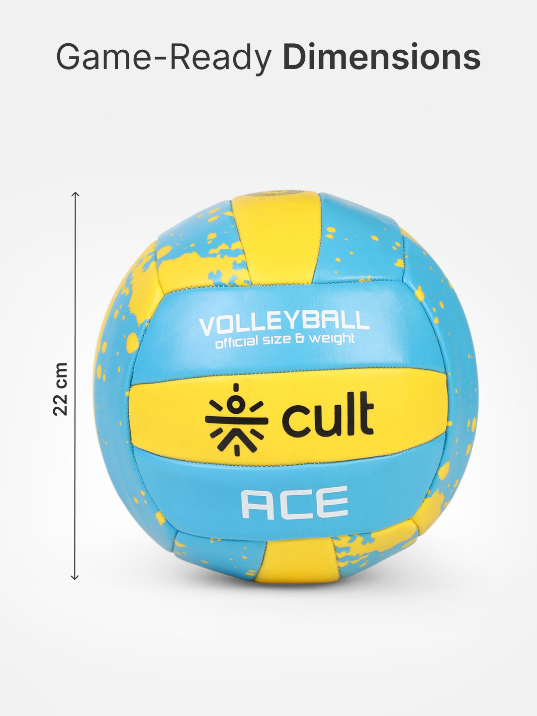 Cult Volleyball Combo – ACE Blue/Yellow + Ball Pump