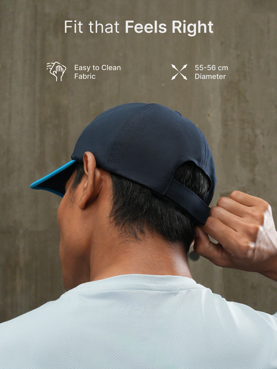 cult Foldable Cap Unisex with Adjustable Strap Blue