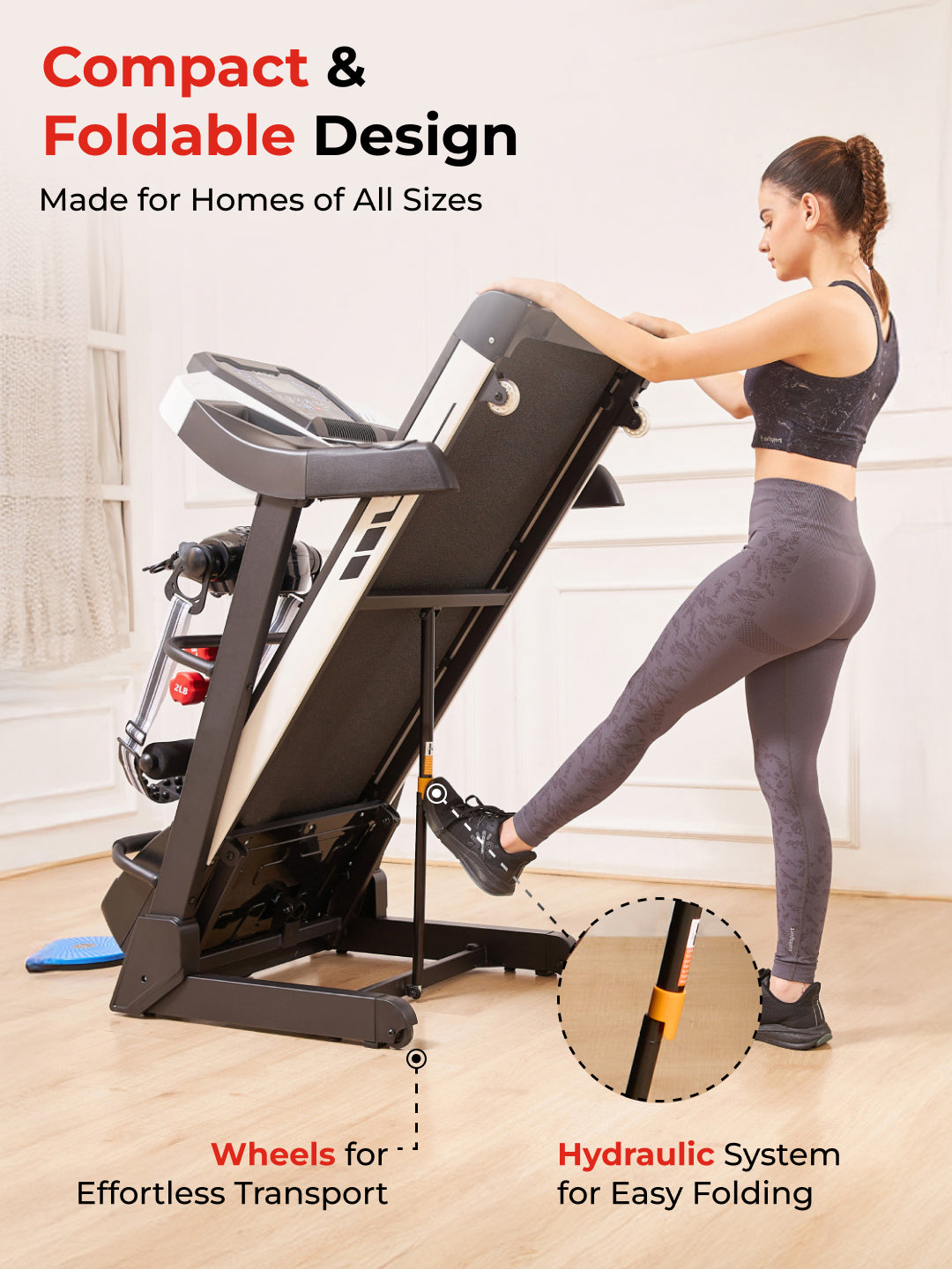 FT200M 4.5 HP Peak BLDC Treadmill | 15-level Auto-Incline & Massager | Max Weight-110kg | Max Speed-16kmph (with 6 Months extended warranty)