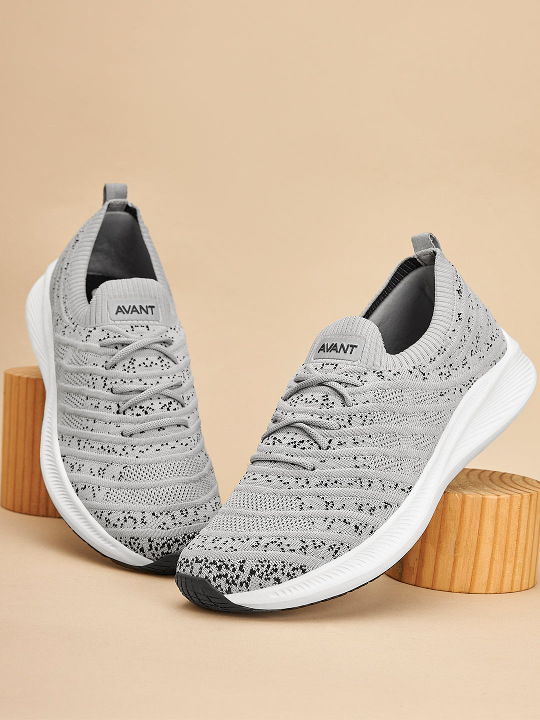 Avant Men's Zebra Slip-On Running Shoes - L.Grey