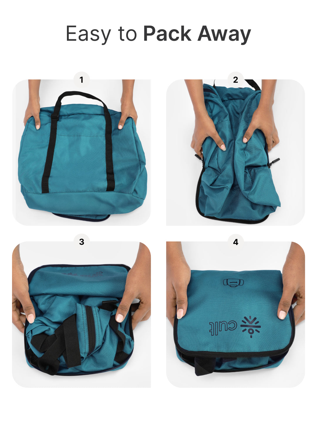 cult Foldable Duffle Bag  30L Teal