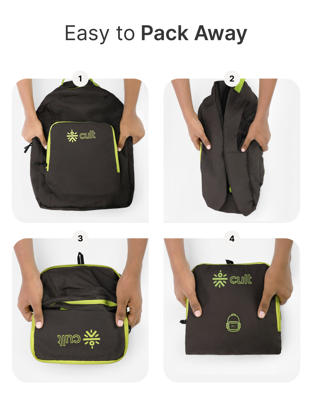 cult Foldable Backpack  25L Olive