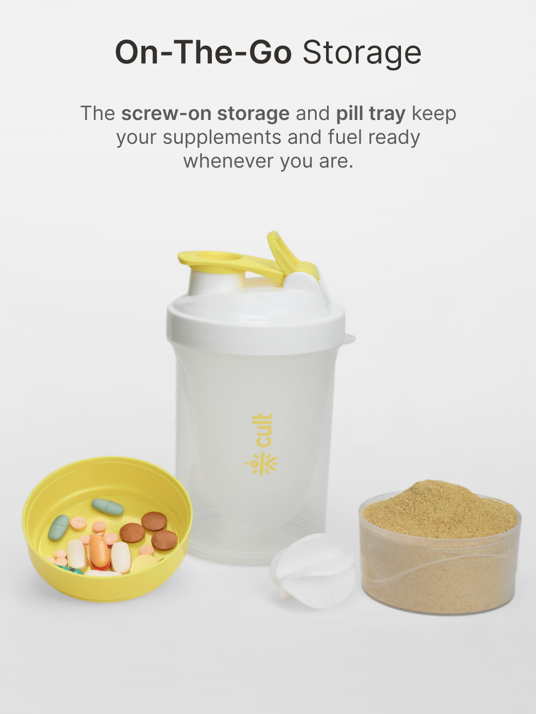 cult Spider Shaker 3 Compartment Yellow