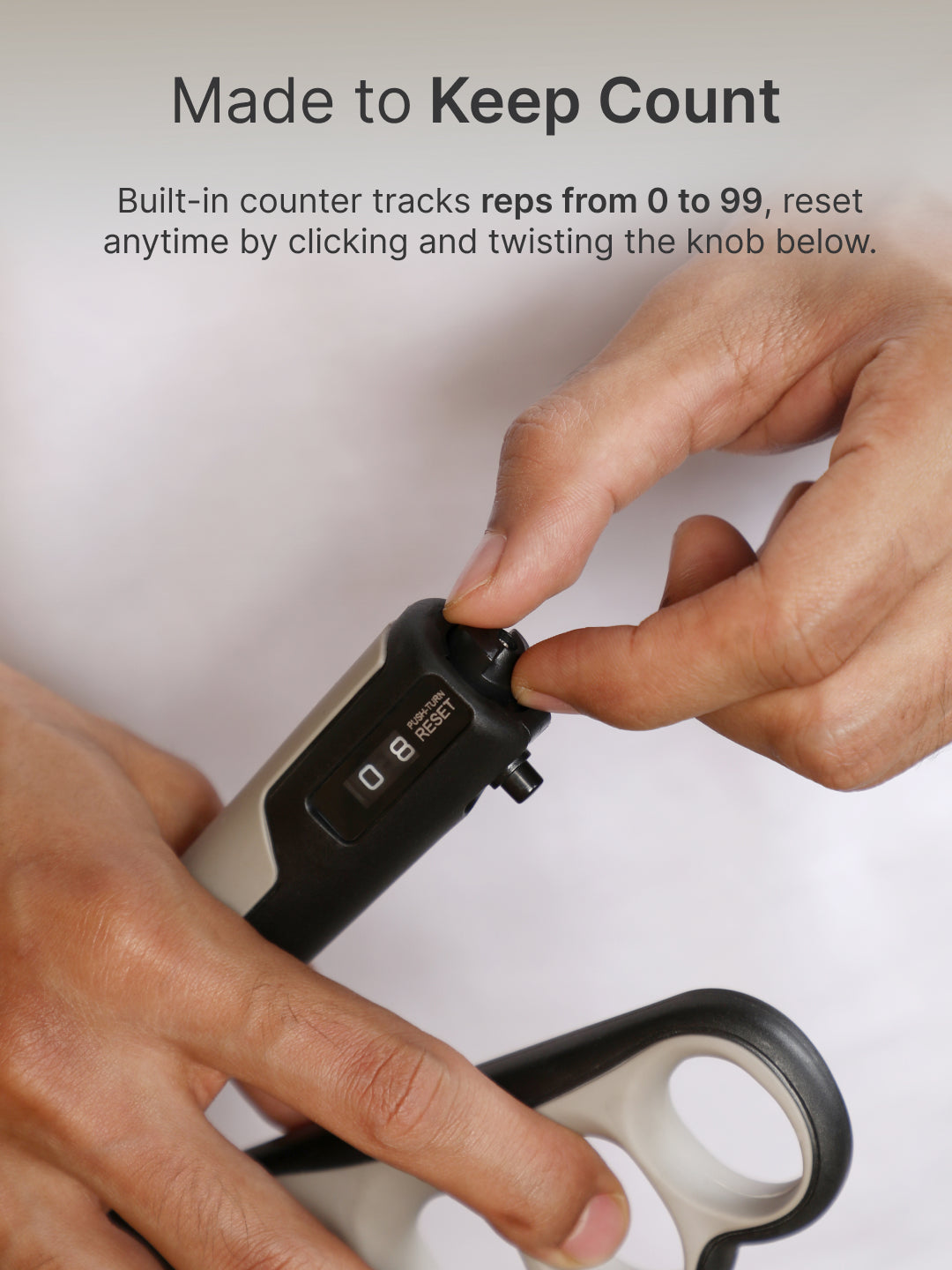 cult Adjustable Hand Gripper upto 100 kg Resistance with Counter Unisex Grey