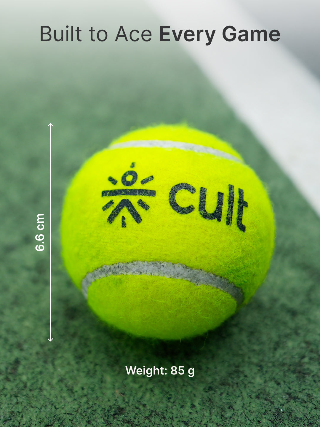 cult Tennis Ball Pack of 6 Green