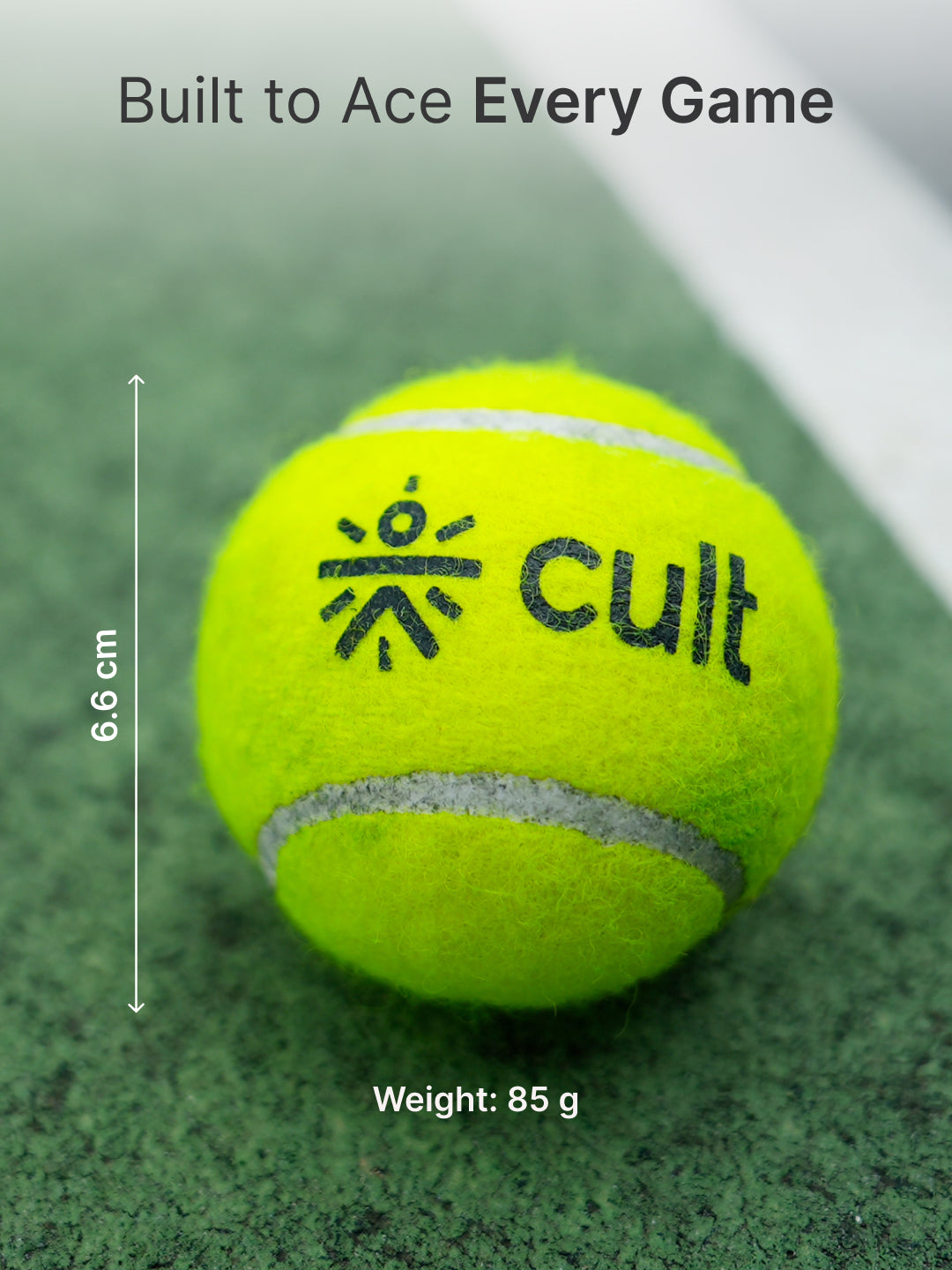 cult Tennis Ball Pack of 3 Green
