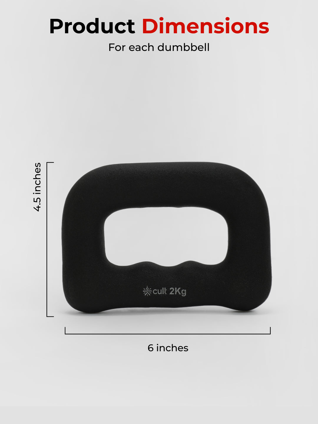 Cult UniFlex 2Kg x 2 Neoprene Hand Dumbbells | Anti-Slip Weights for Aerobics & Home Workouts