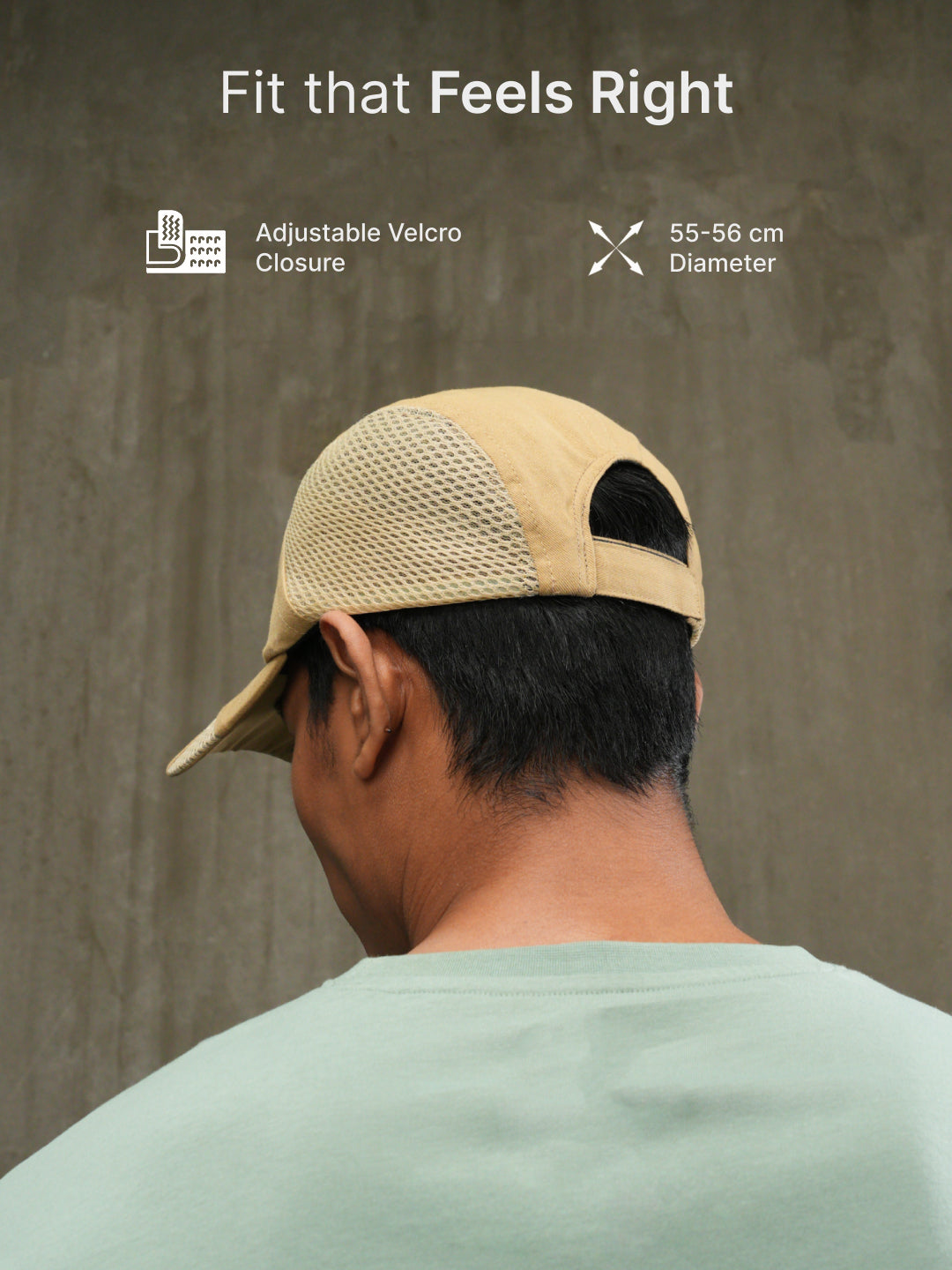 cult Cap With Mesh Beige- Unisex Adjustable Cap for Men & Women