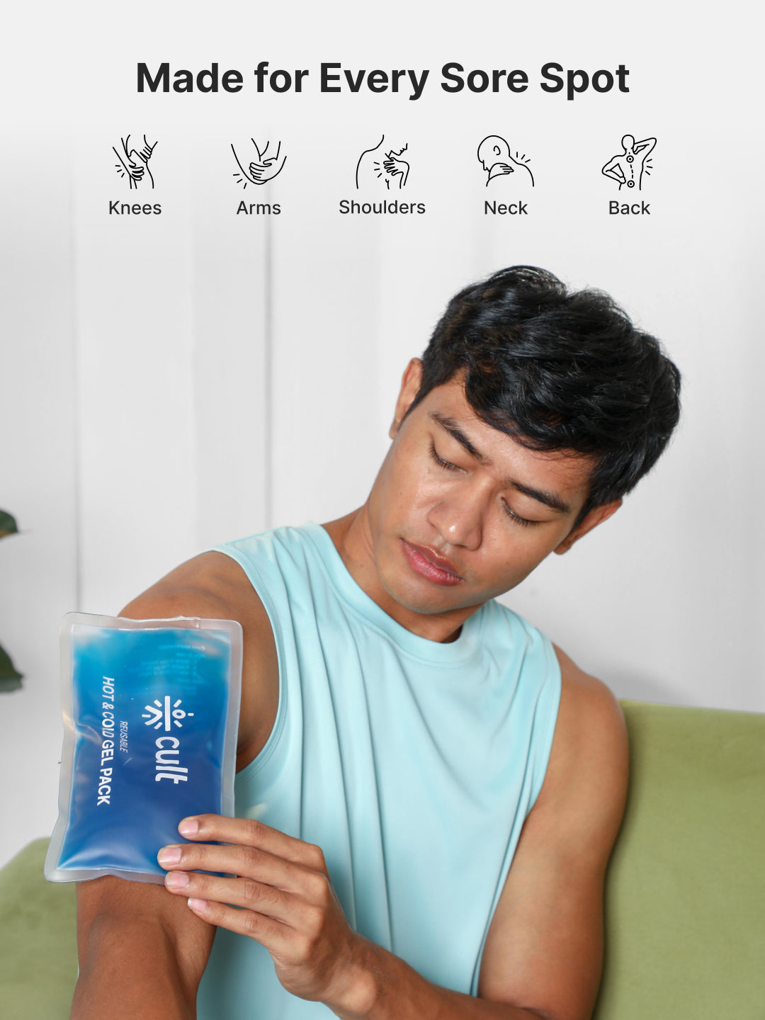 Reusable Hot & Cold Gel Pack of 2 – Flexible Pain Relief for Cramps, Swelling, Injuries, Neck, Back & Joint Recovery