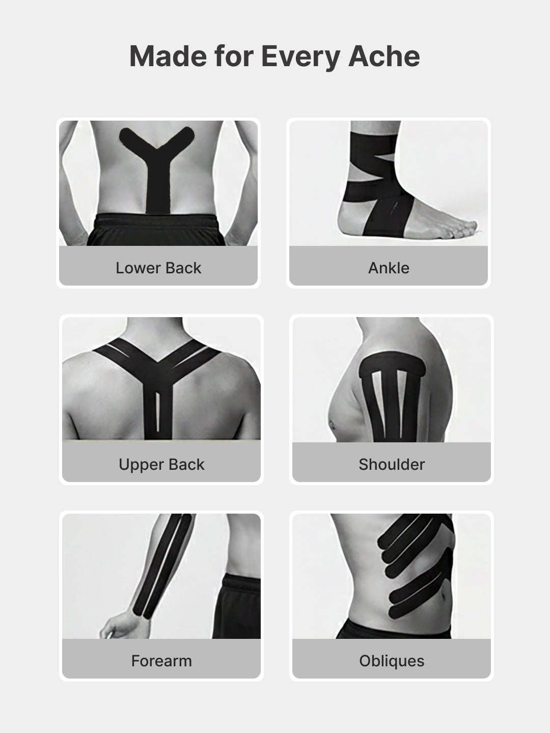 cult Kinesiology Tape Black - Muscle Support & Injury Recovery