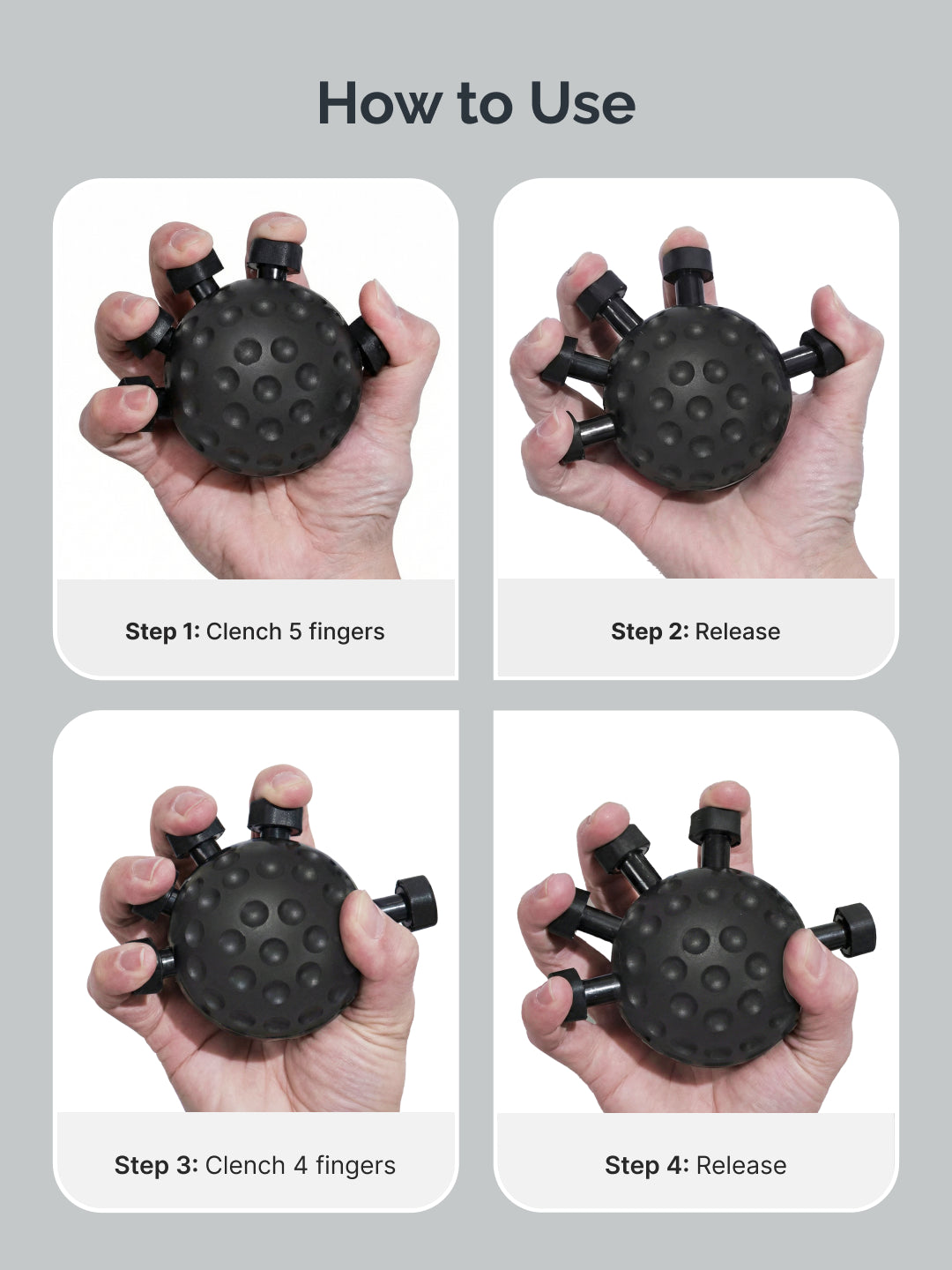 CULT Round Hand Gripper 25–30kg Resistance – Portable ABS Grip Strengthener for Forearm, Wrist & Finger Training Black