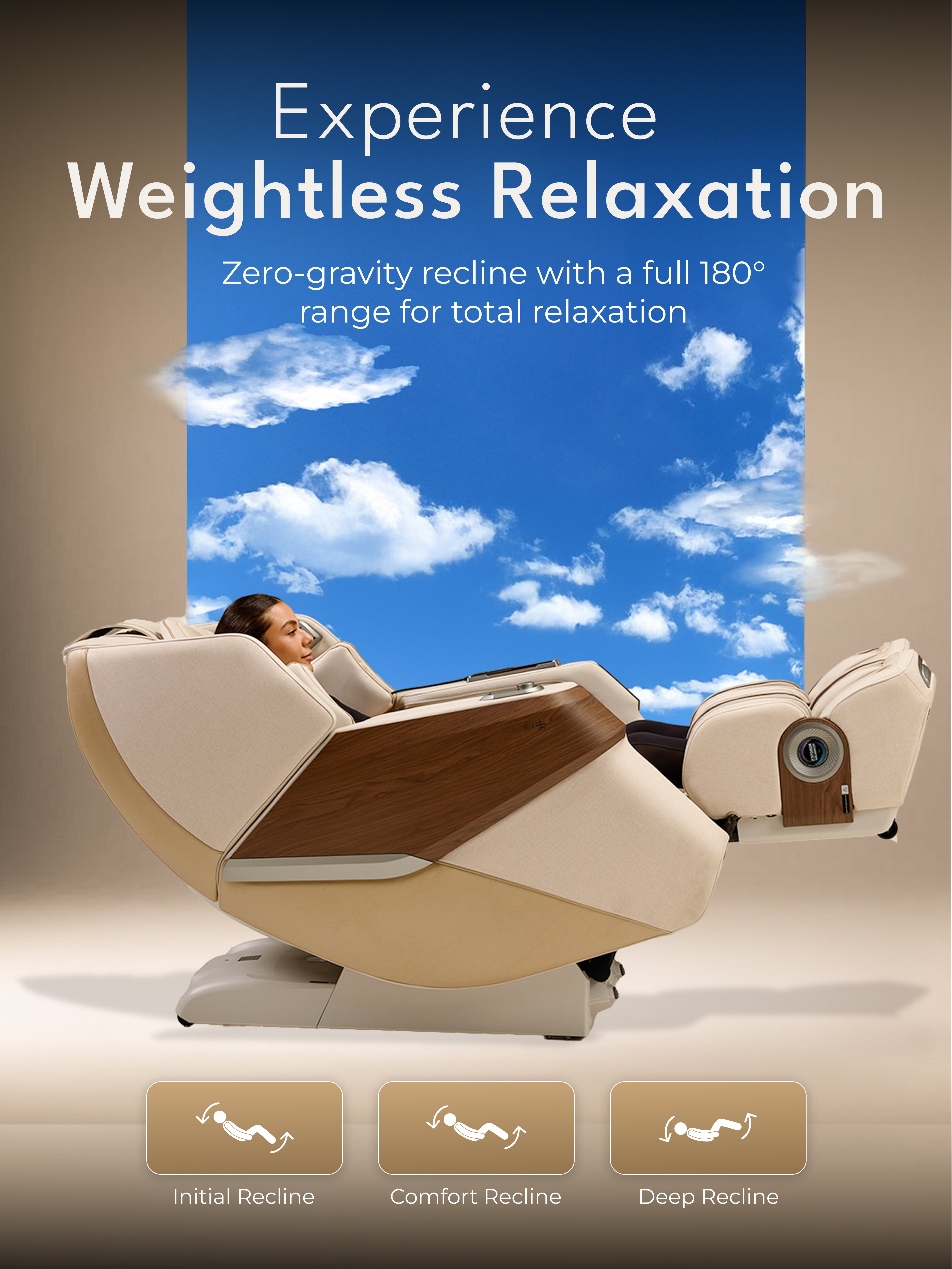 CULT Riviera Advanced 4D Massage Chair with Rovo Walking Technology | Extended SL Track | Zero Gravity | 23 Auto Modes | 6 Massage Techniques | Back & Leg Heating