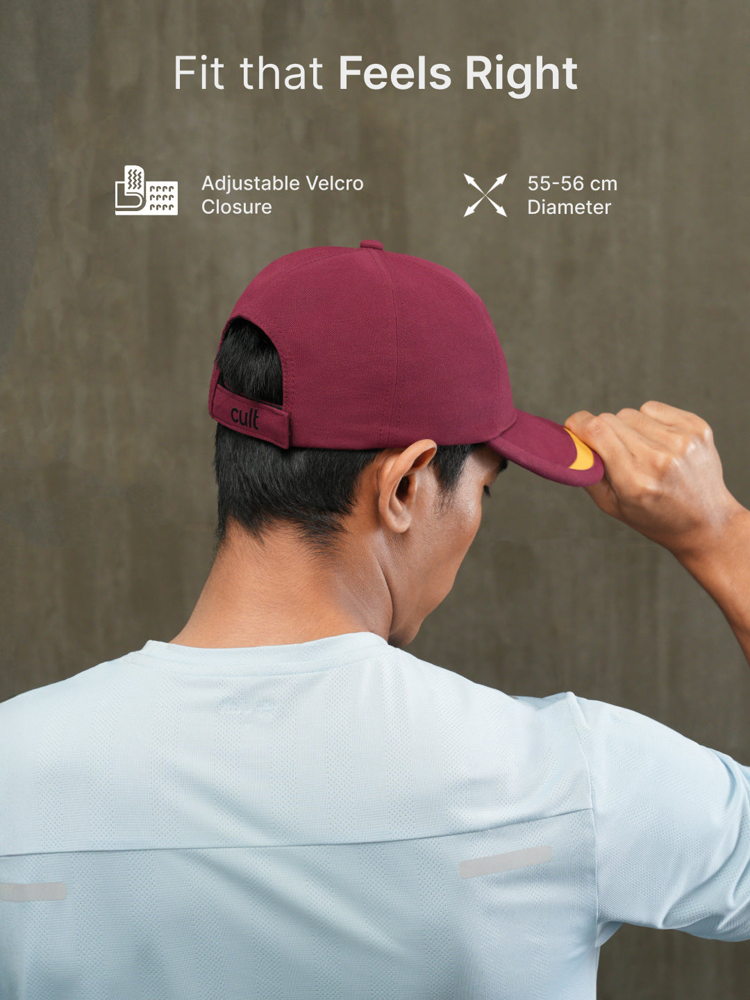 cult Front Pop Cap Red and Yellow- Unisex Adjustable Cap for Men & Women