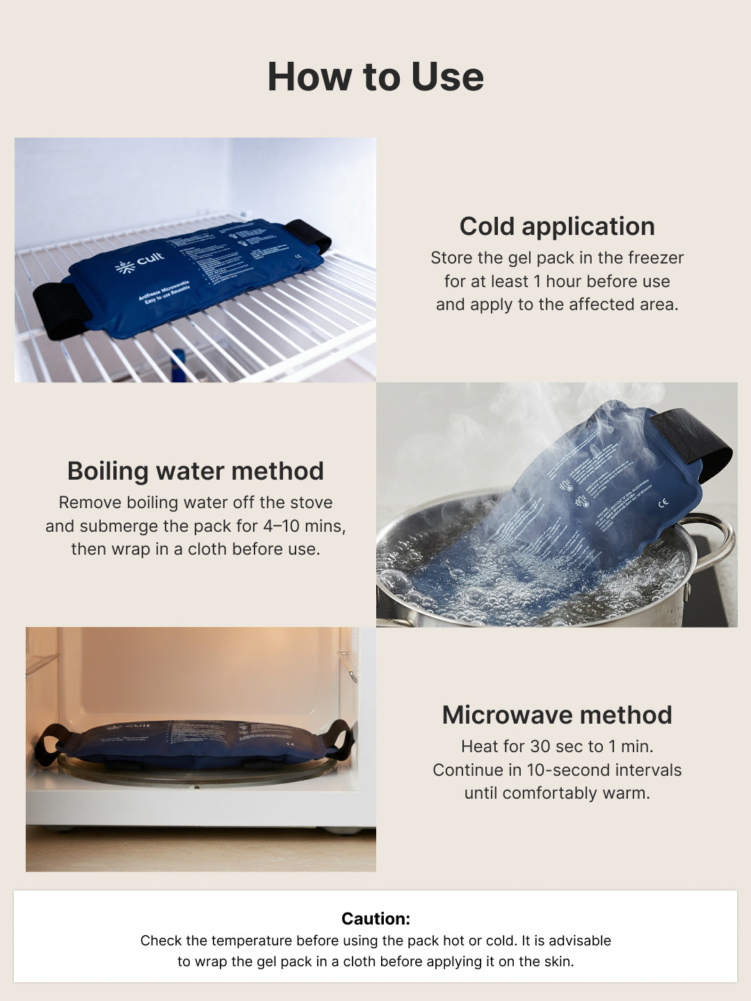 Hot & Cold Gel Pack with Velcro strap