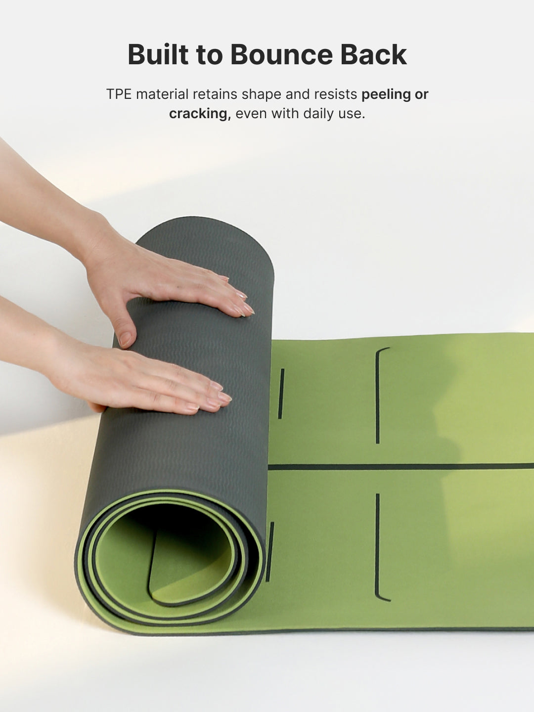 Cult TPE Yoga Mat, Non-Toxic Latex-Free, Anti-Slip, Extra-Thick Cushioning, Tear-Resistant, Travel Strap 6mm (Seismic Green)