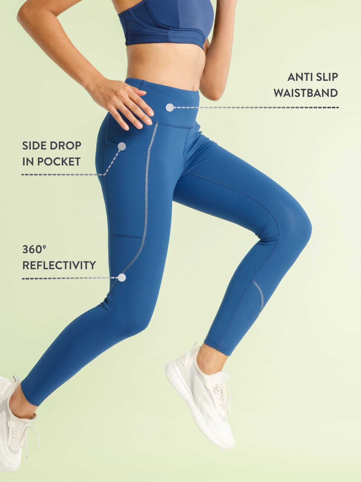 Panelled High Waist Running Tights