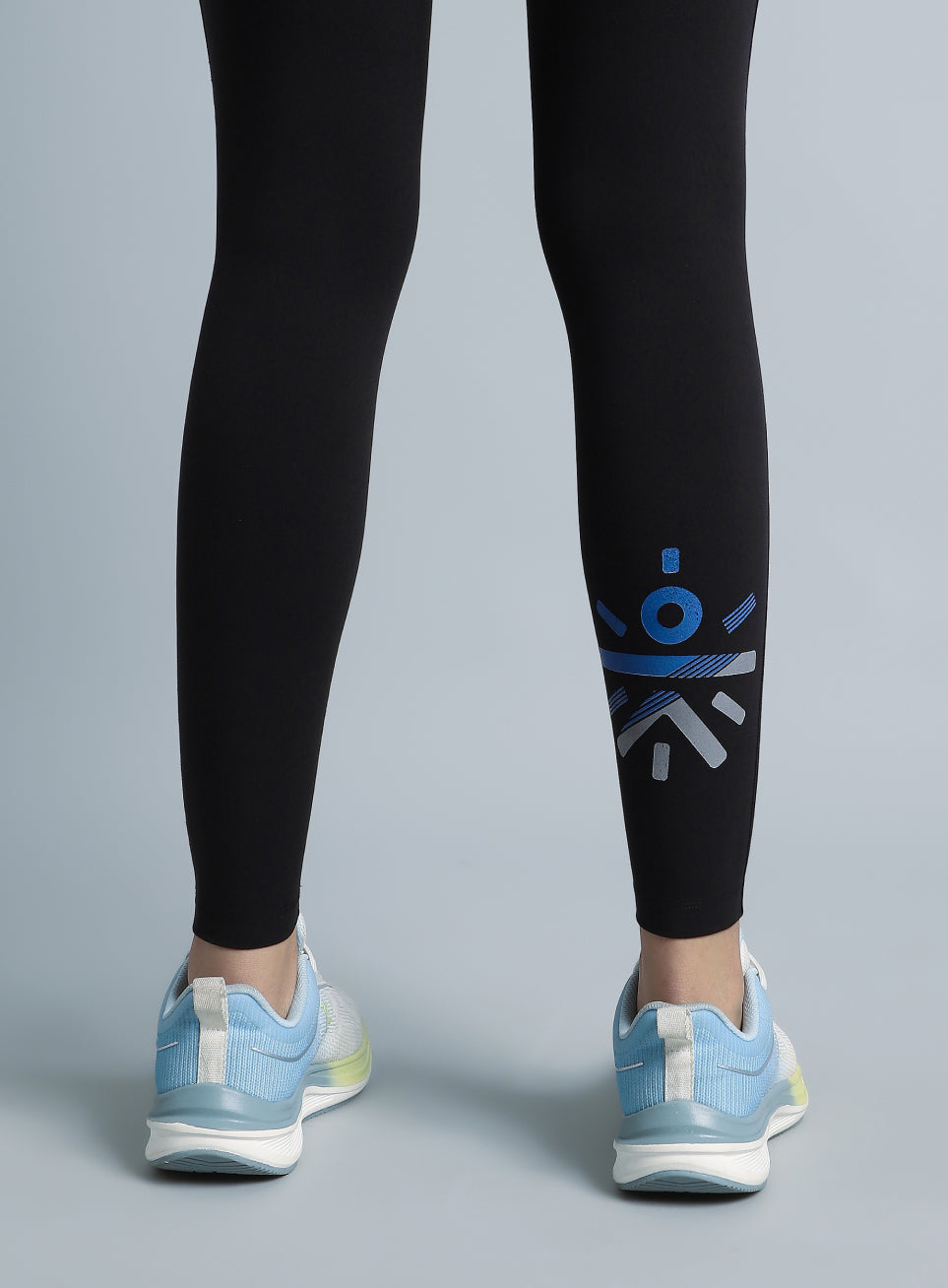 Black Graphic Print Active Tights