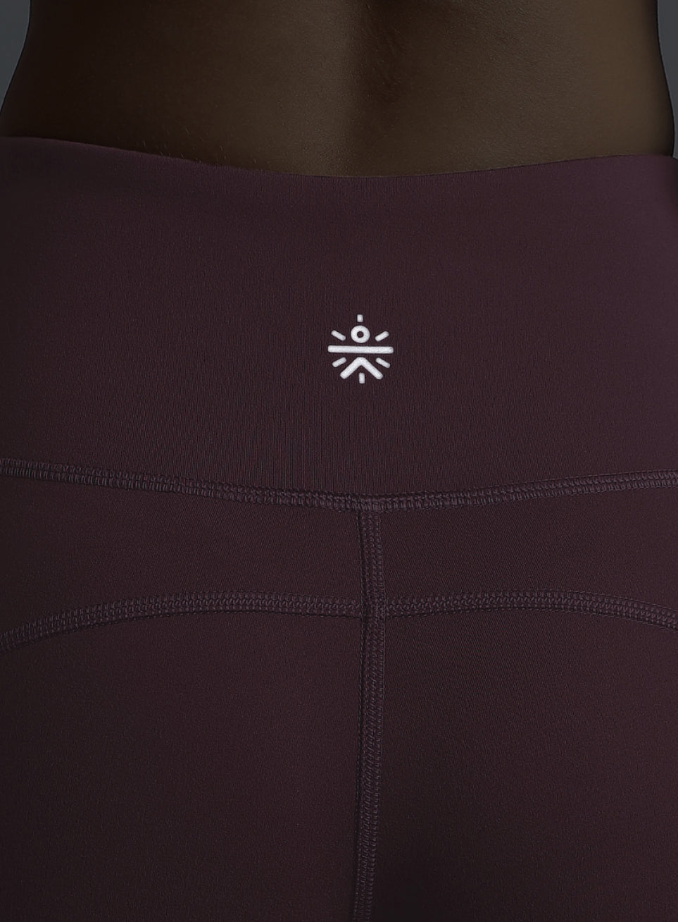 Wine High Waist Solid Active Tights