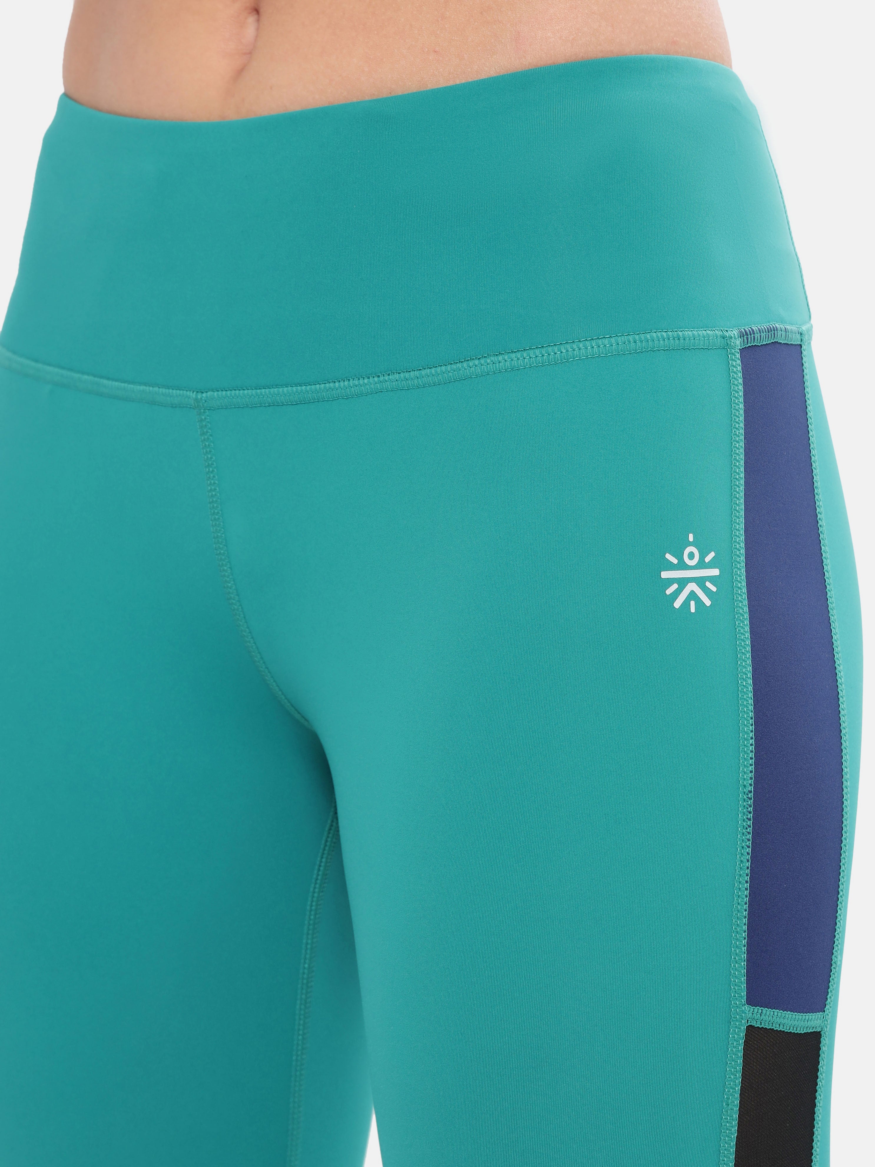 Absolute Fit Tights with Contrast Side Panels and Back Pocket