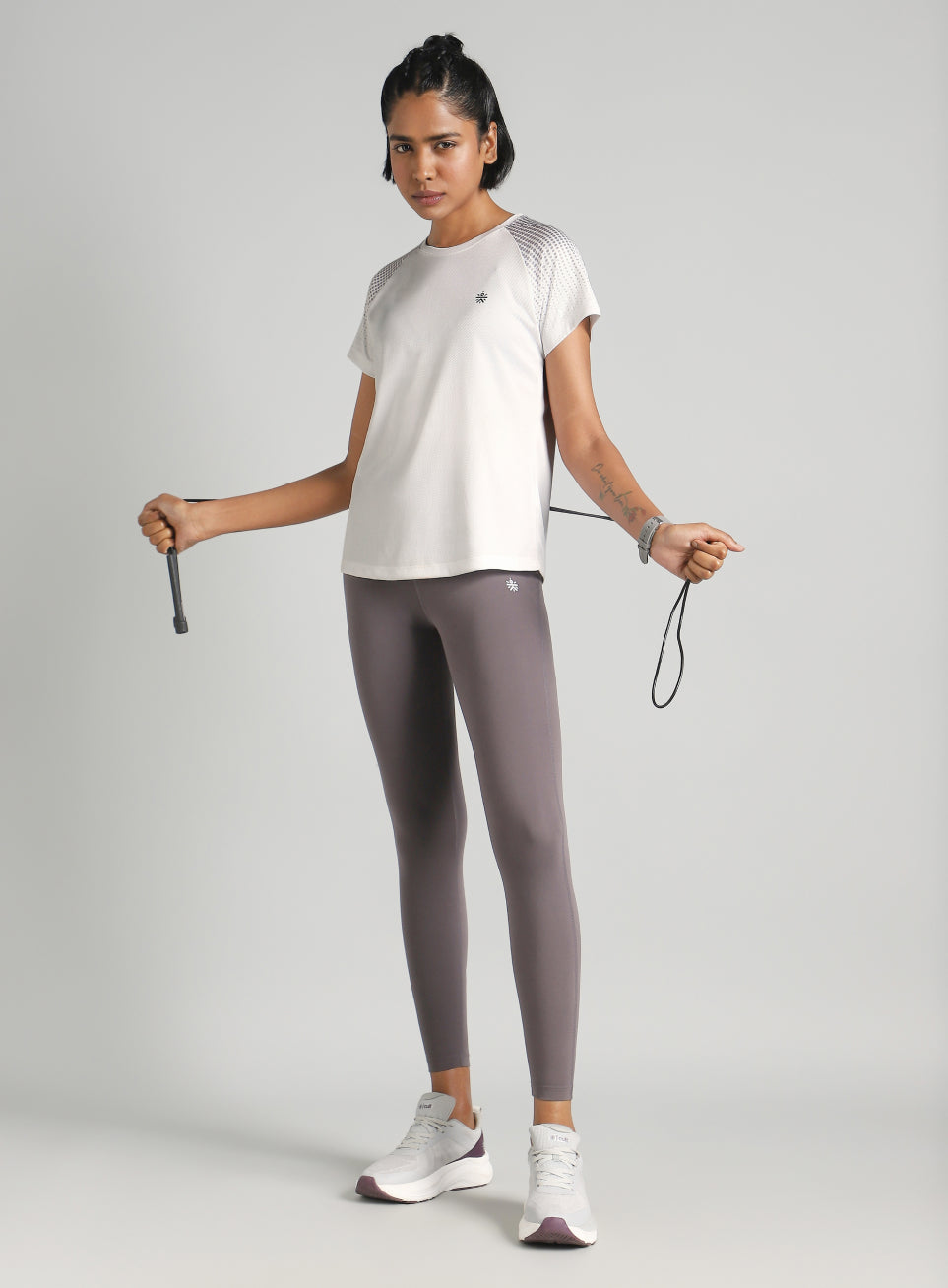 Halftone Print Raglan Workout T-shirt