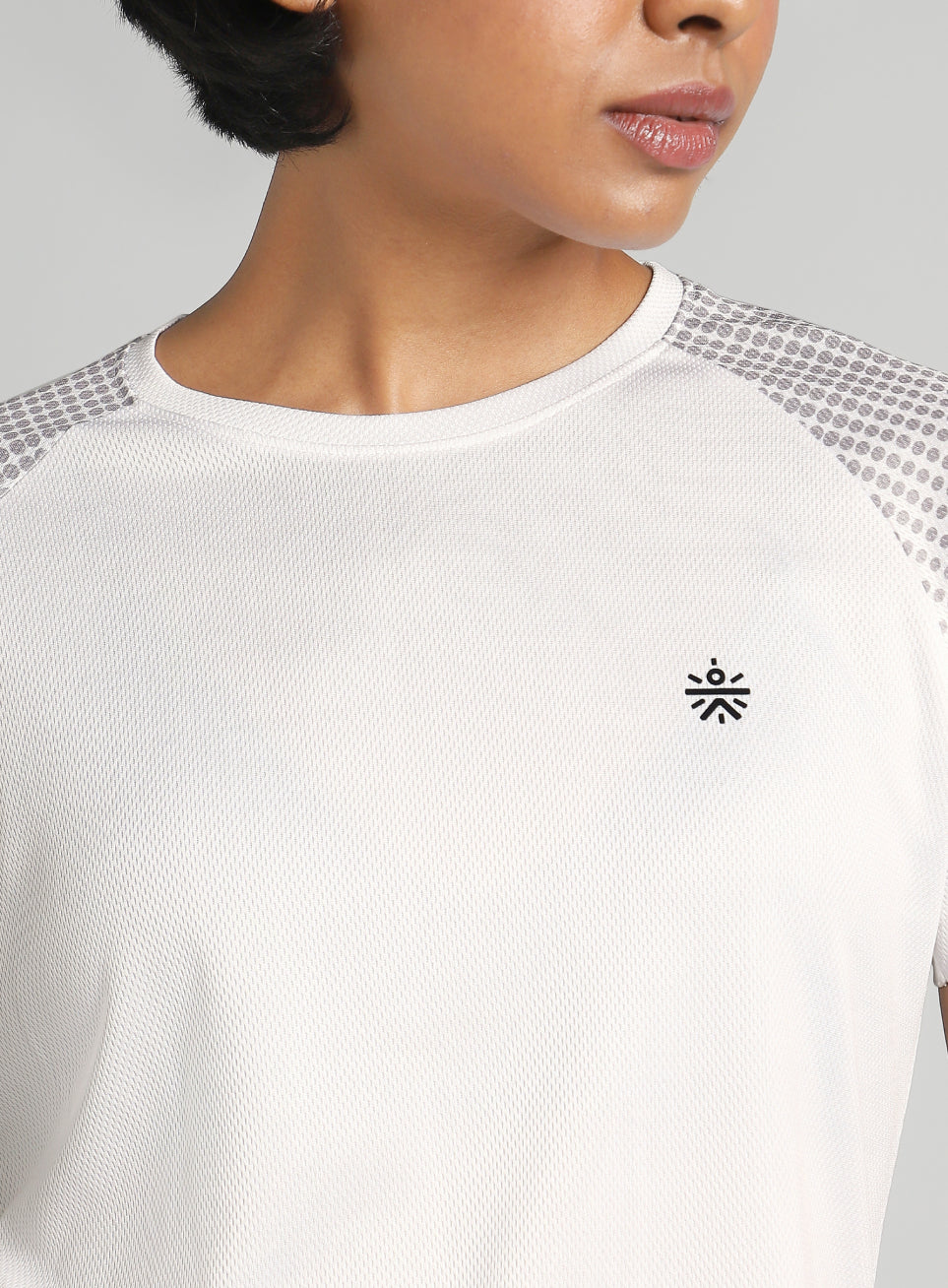 Halftone Print Raglan Workout T-shirt