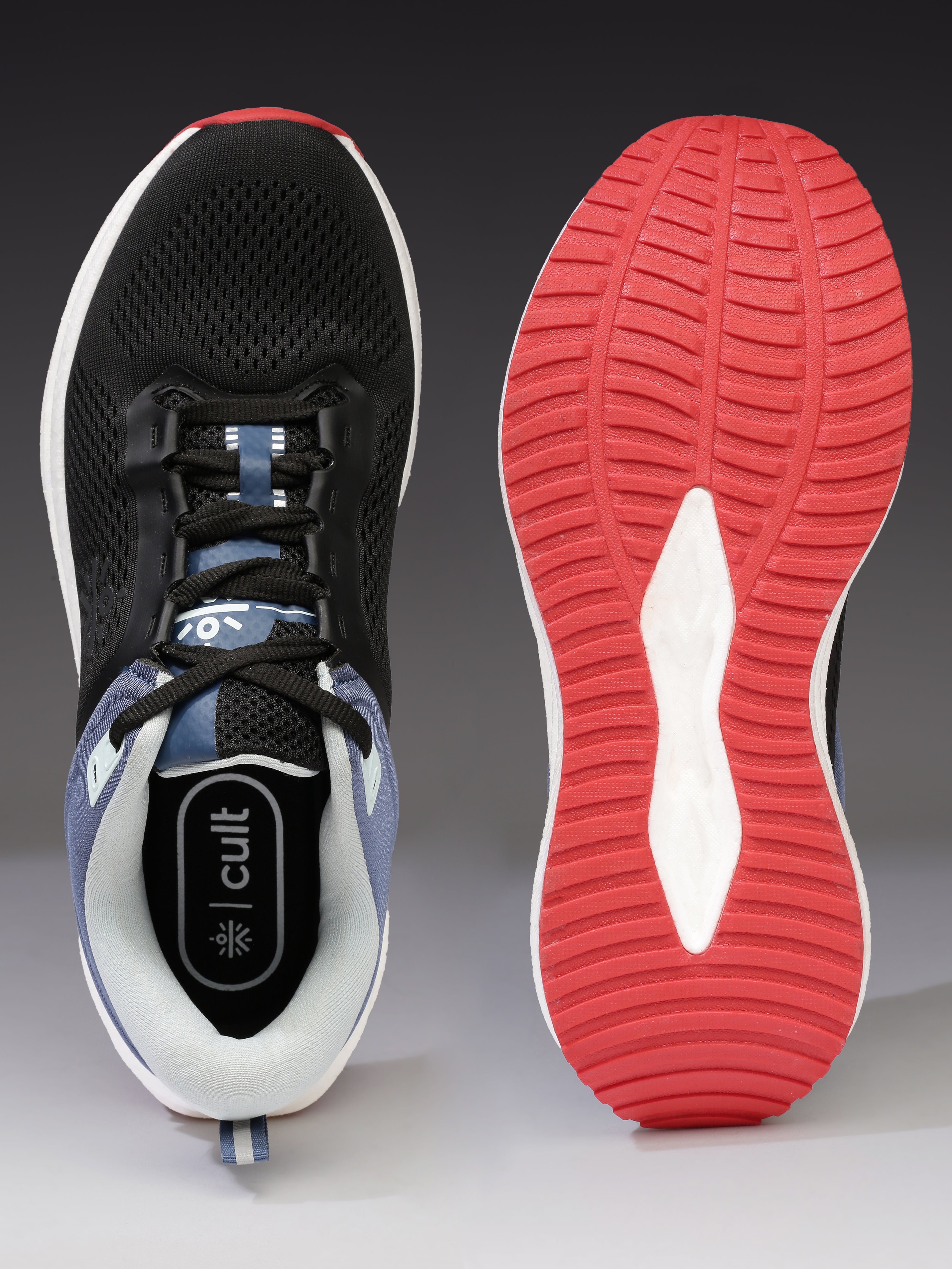 cult Versa Pulse Men Running Shoes - Black/Blue