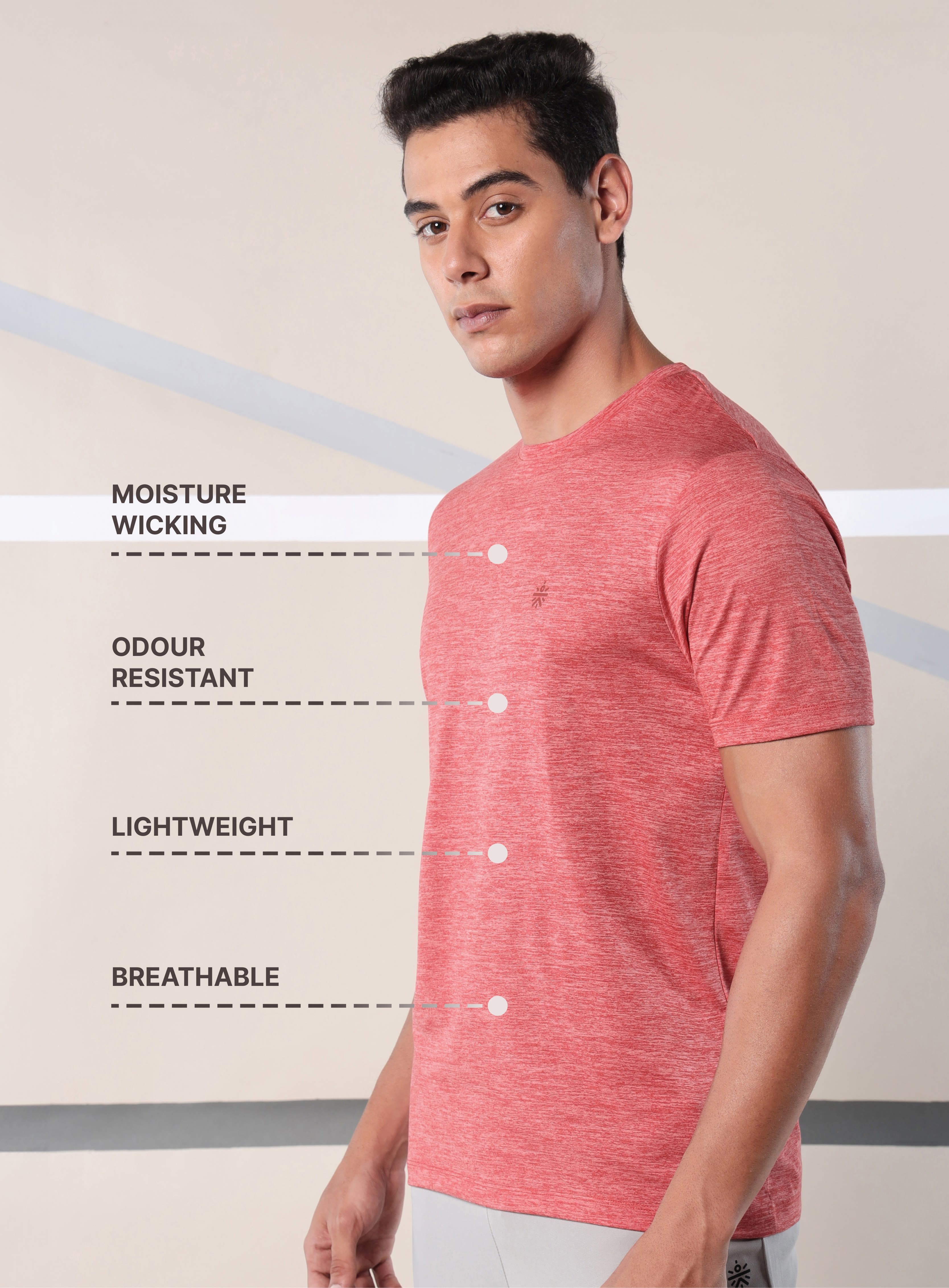 Men's Train All Day Red Comfortech T-shirt