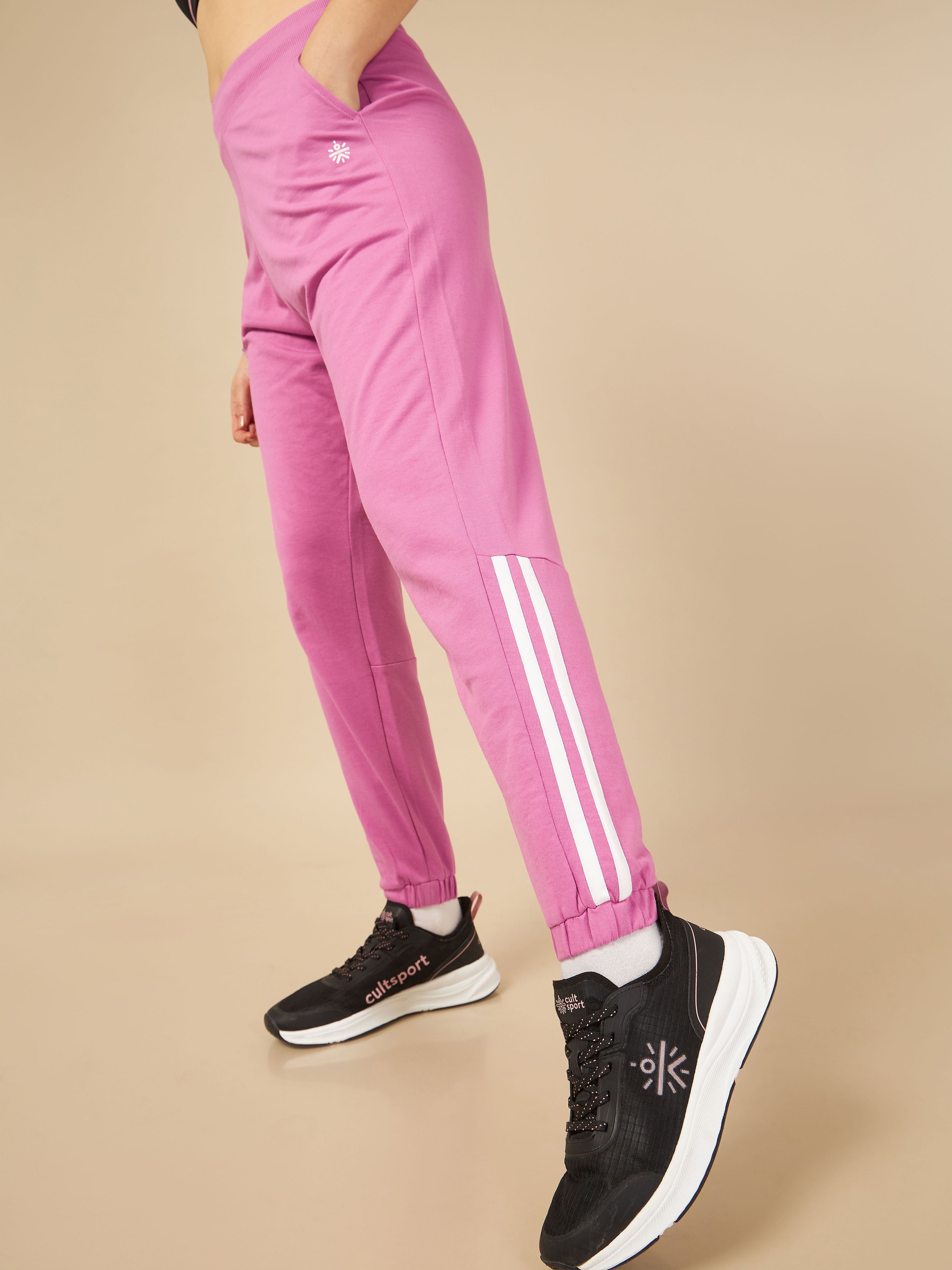 Pink Power Flex Joggers for Women